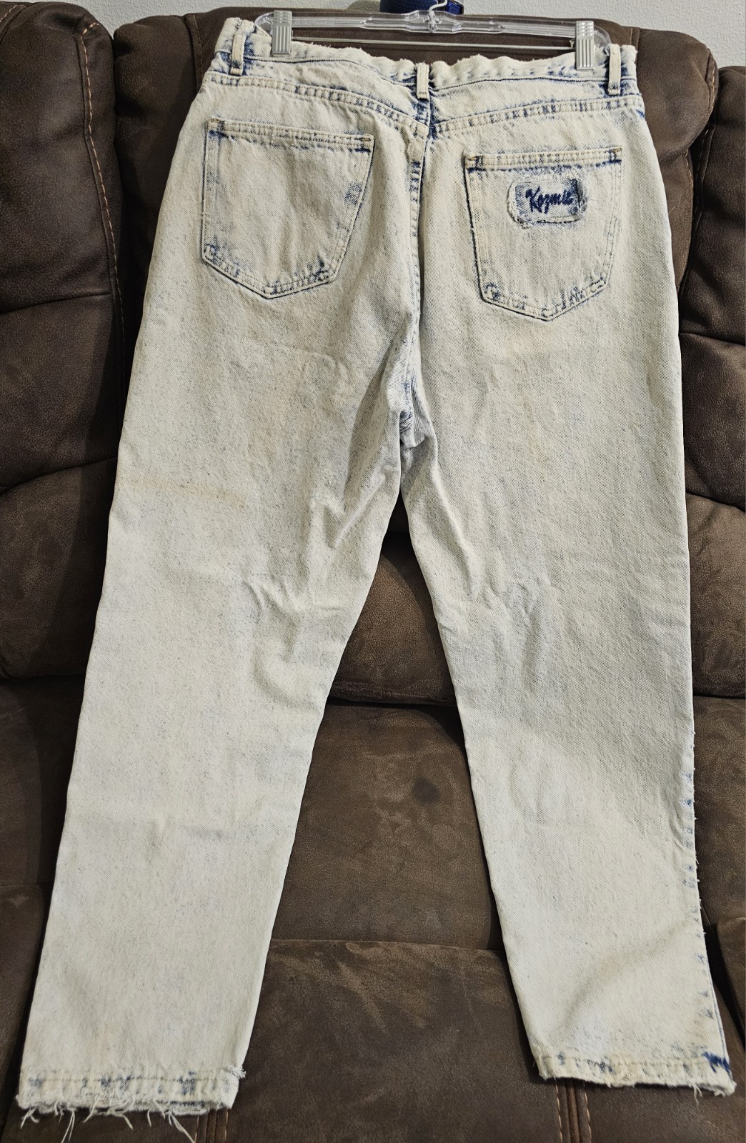 Vintage Kozmic Bluez Distressed Patchwork Jeans 36/32 USA Read Description!!