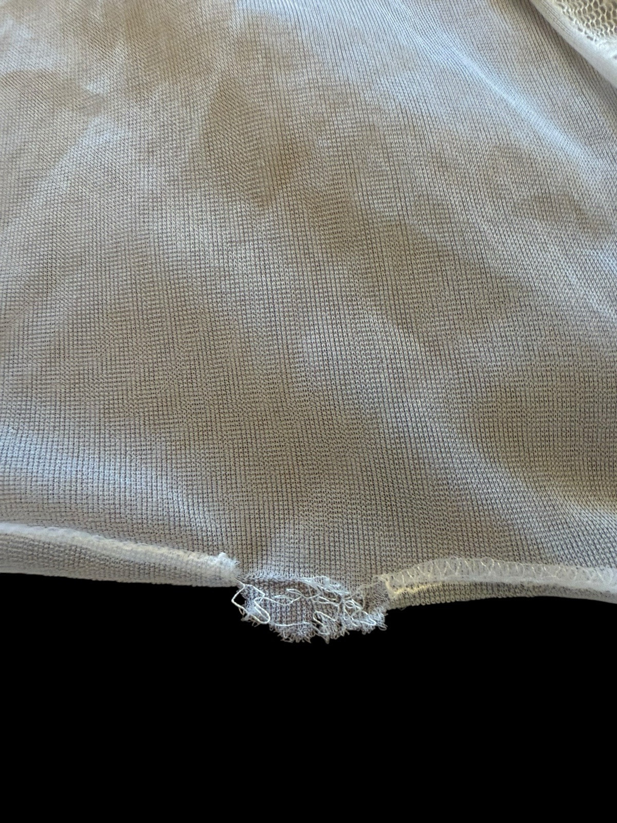Miss Elaine Vintage Long Nylon & Lace Trim White Layers Nightgown Bridal Small?
