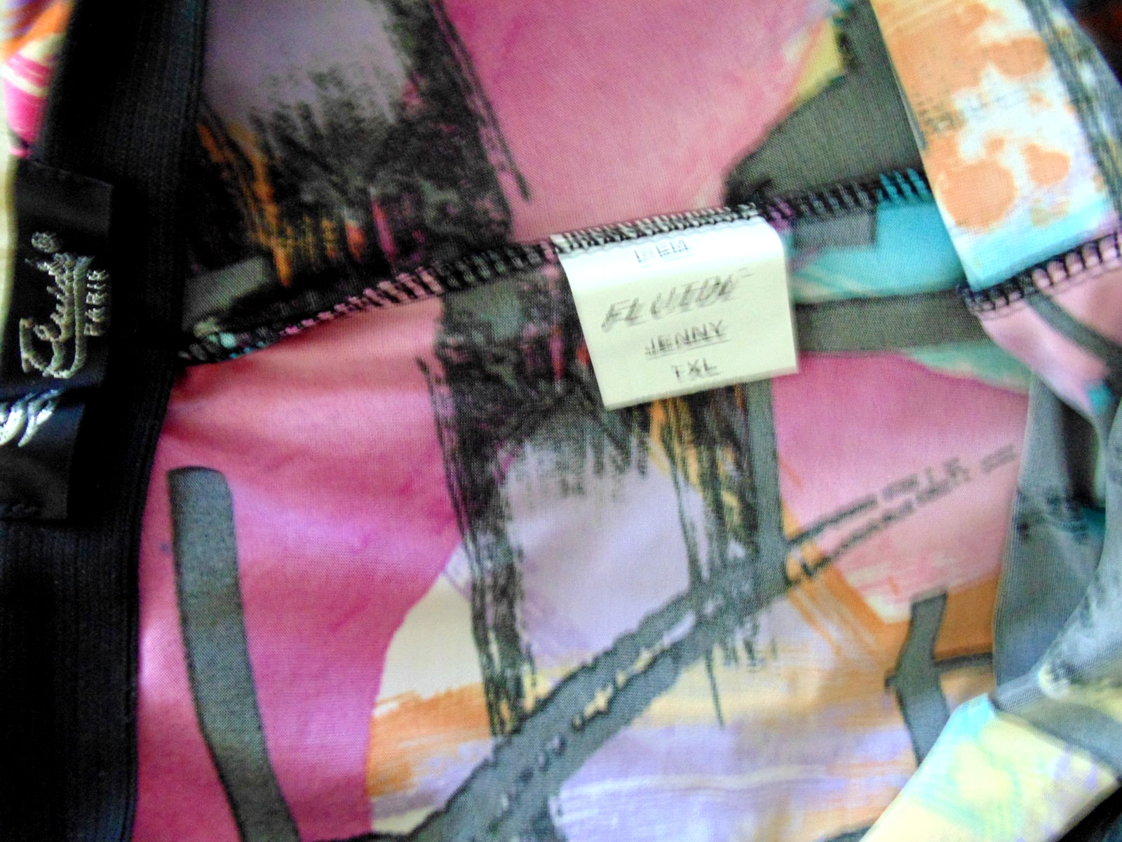 Vtg 70s Mod Psychedelic Neon Palazzo Pants Hi Rise Ultra Wide Slit Leg 32&Prime;w x31&Prime;