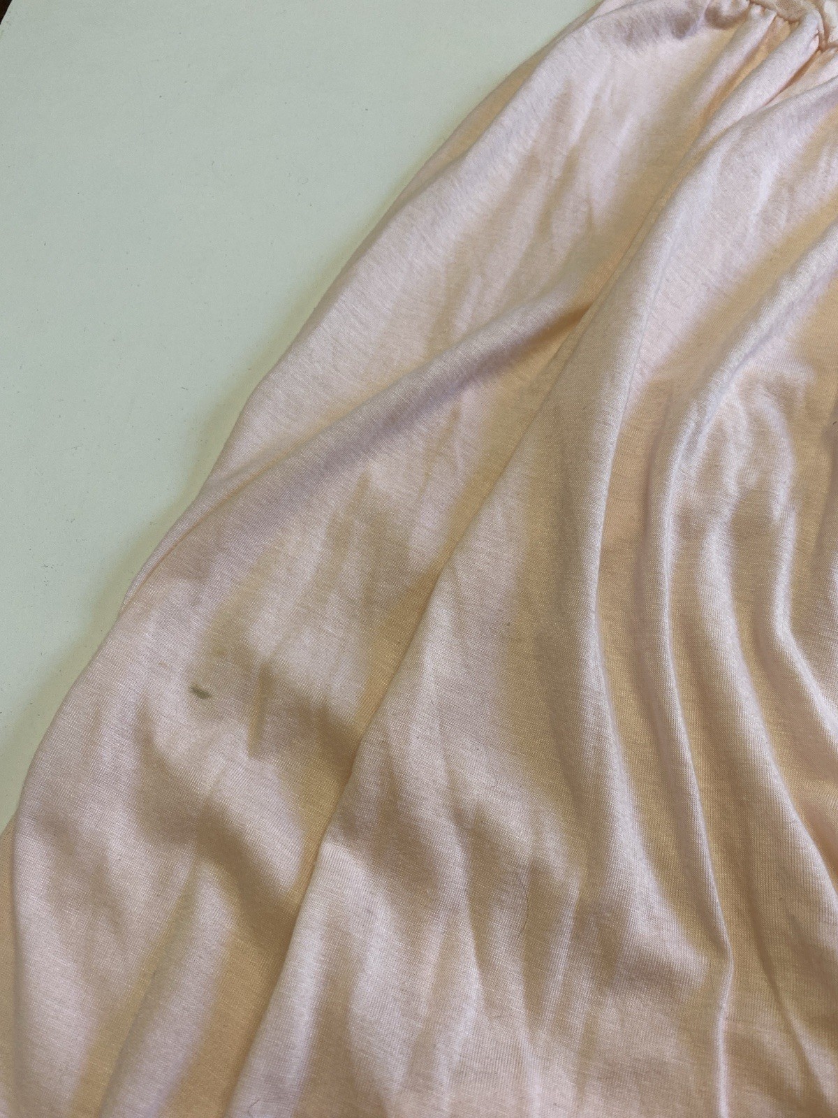 Vintage 80s Victoria Secret Gold Crown L Stretch Lace Bodice Nightgown Pink
