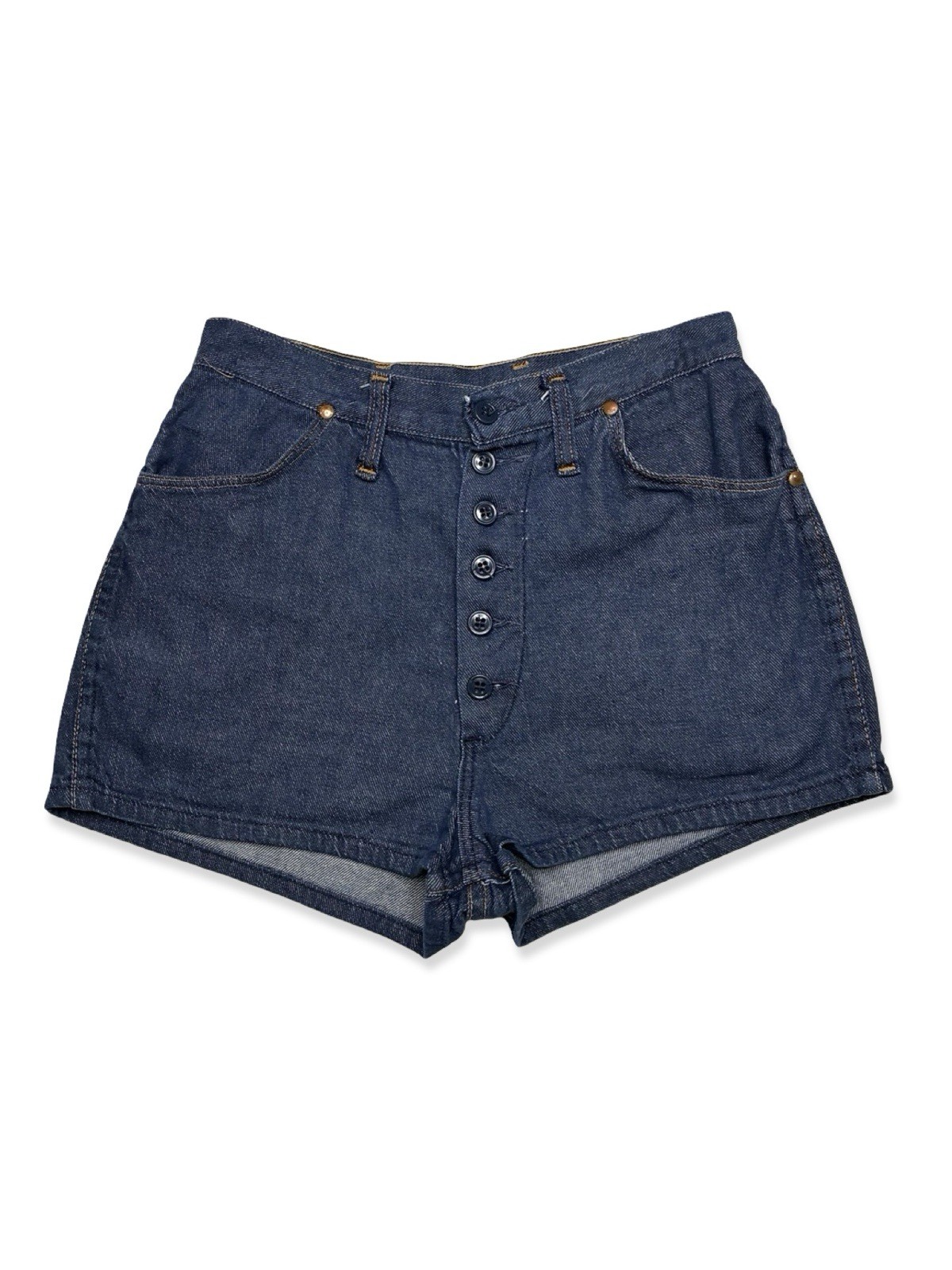 Wrangler Women&rsquo;s VTG 70&rsquo;s High Rise Denim Jean Shorts Button Fly Western Cowgirl