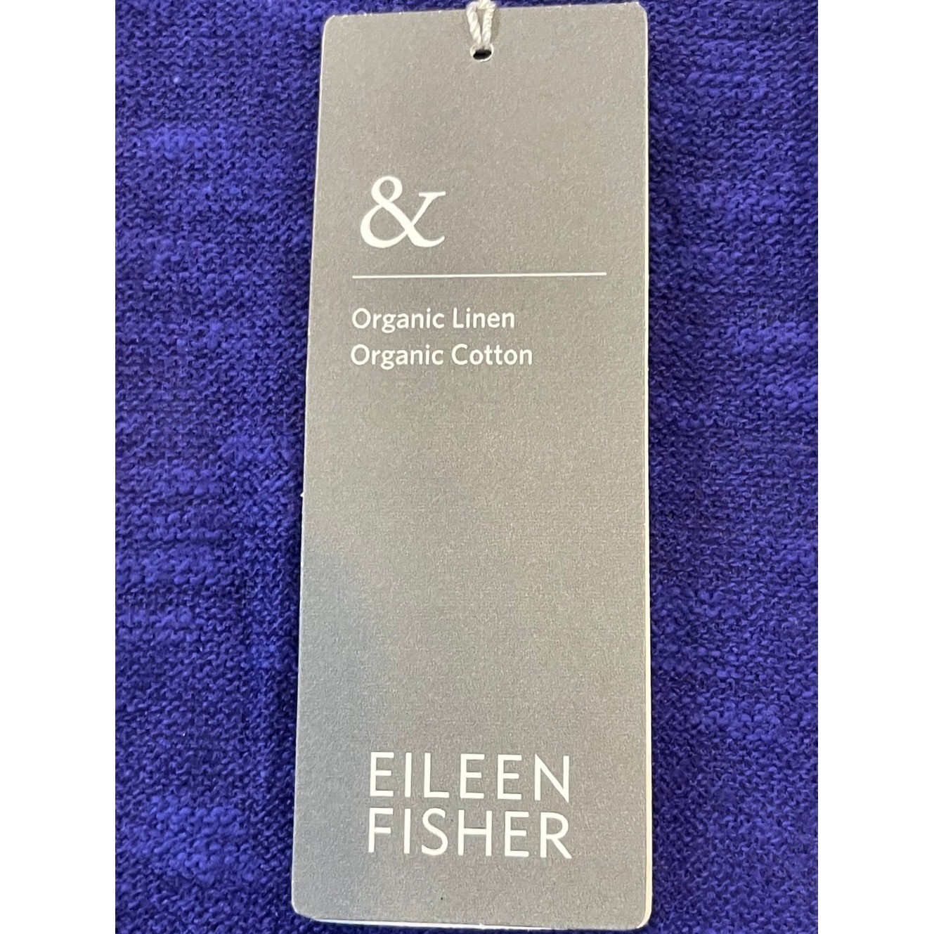 NWT EILEEN FISHER Vintage 2010s Blue Violet Crop Straight Cardigan Size Small