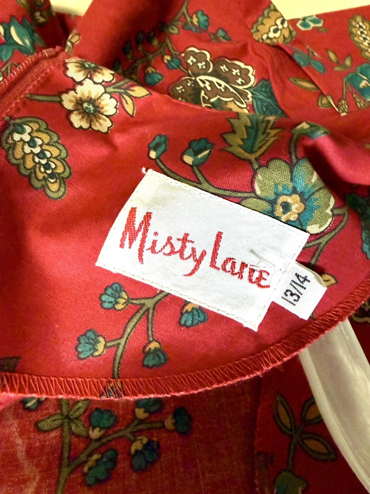 Vintage Misty Lane Dress With Bow and pockets Size 13/14