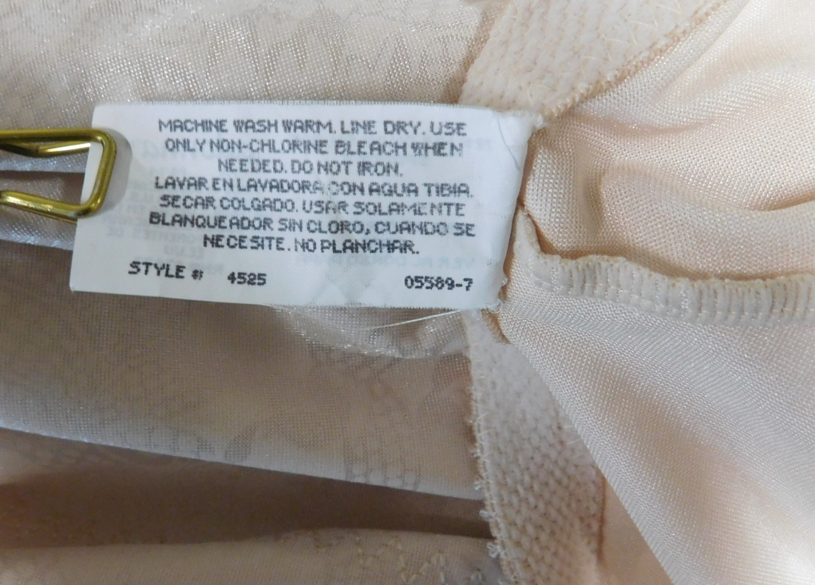 Adonna Firm Control Long-Leg Shaper Beige Girdle with Garter Loops-4525-Size M/M