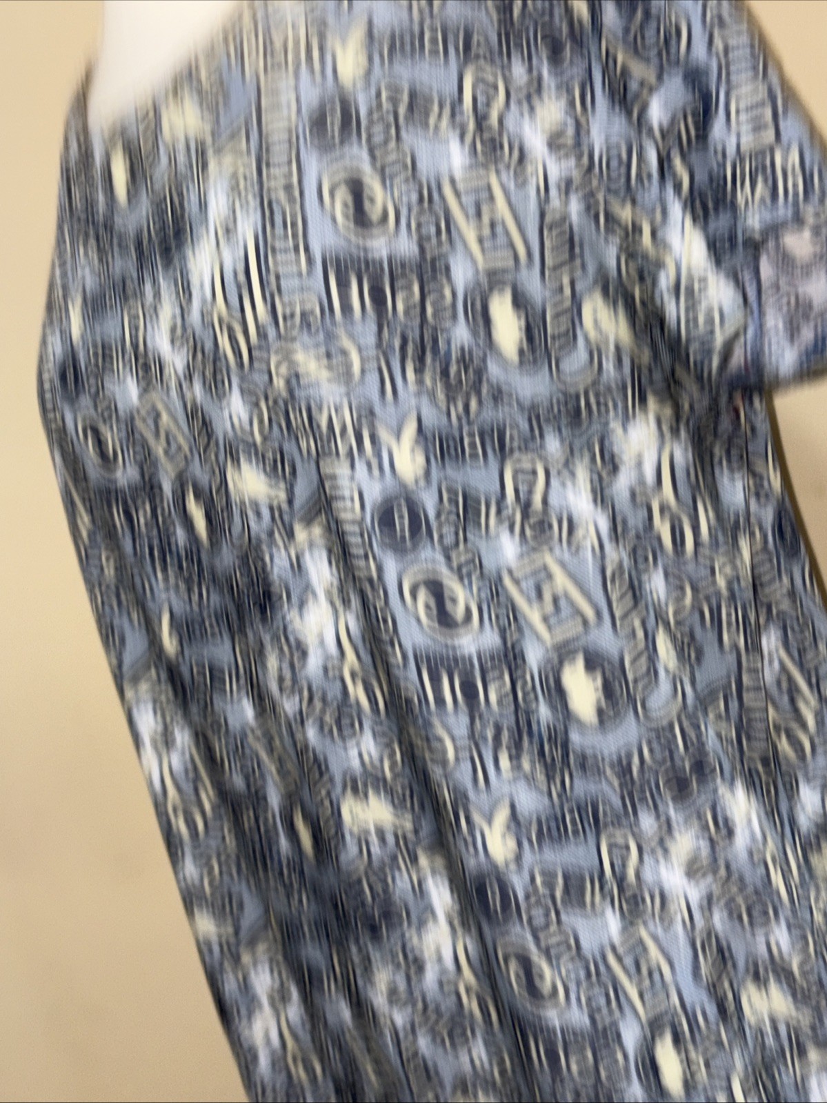 y2k designer logo dress repeating various designers rare L -xl Estate Find