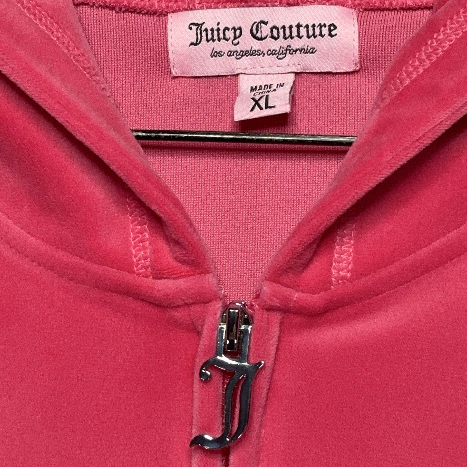 Juicy Couture Velour Jacket / Shorts Set – Hot Pink – Gemmed – Womens XL