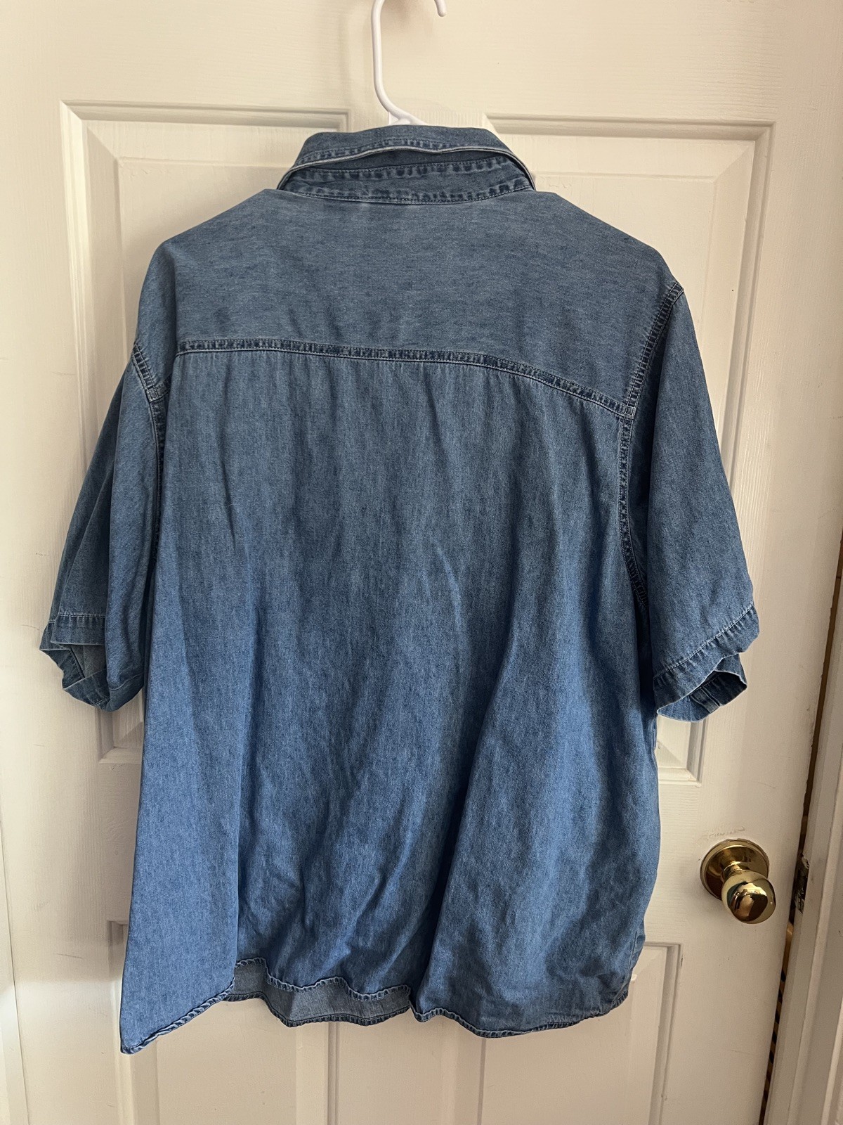 Vintage Disney Denim Shirt Women’s Mickey Unlimited Embroidered Size 26W/28W
