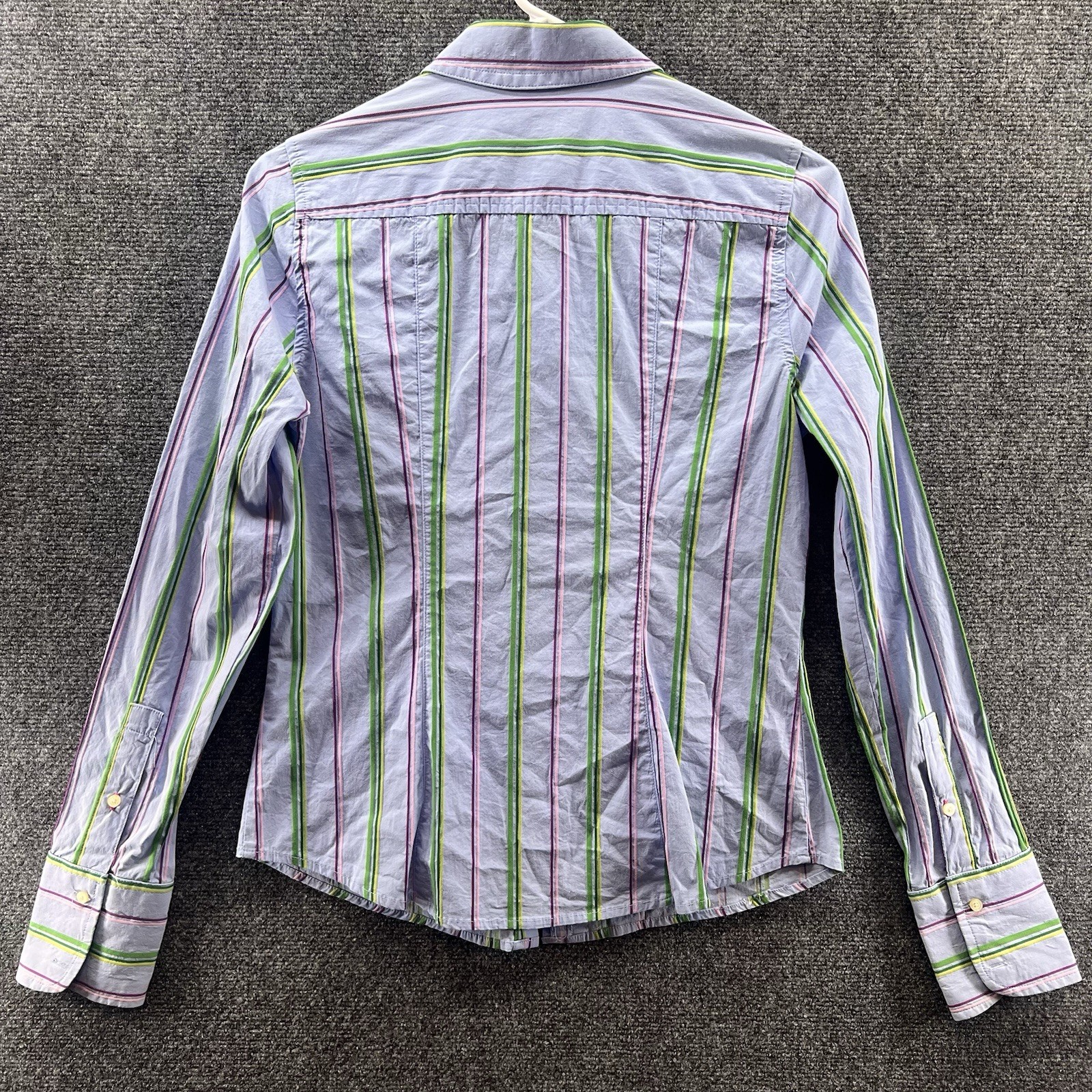 American Eagle Outfitters Button Up Shirt 4 Blue Stripe AE Favorite Fit Y2K Vtg