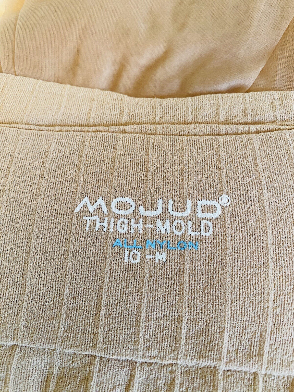 Vintage 3 Pair Mojud Magic-Motion Thigh-Mold Nylon Stockings in Original Box