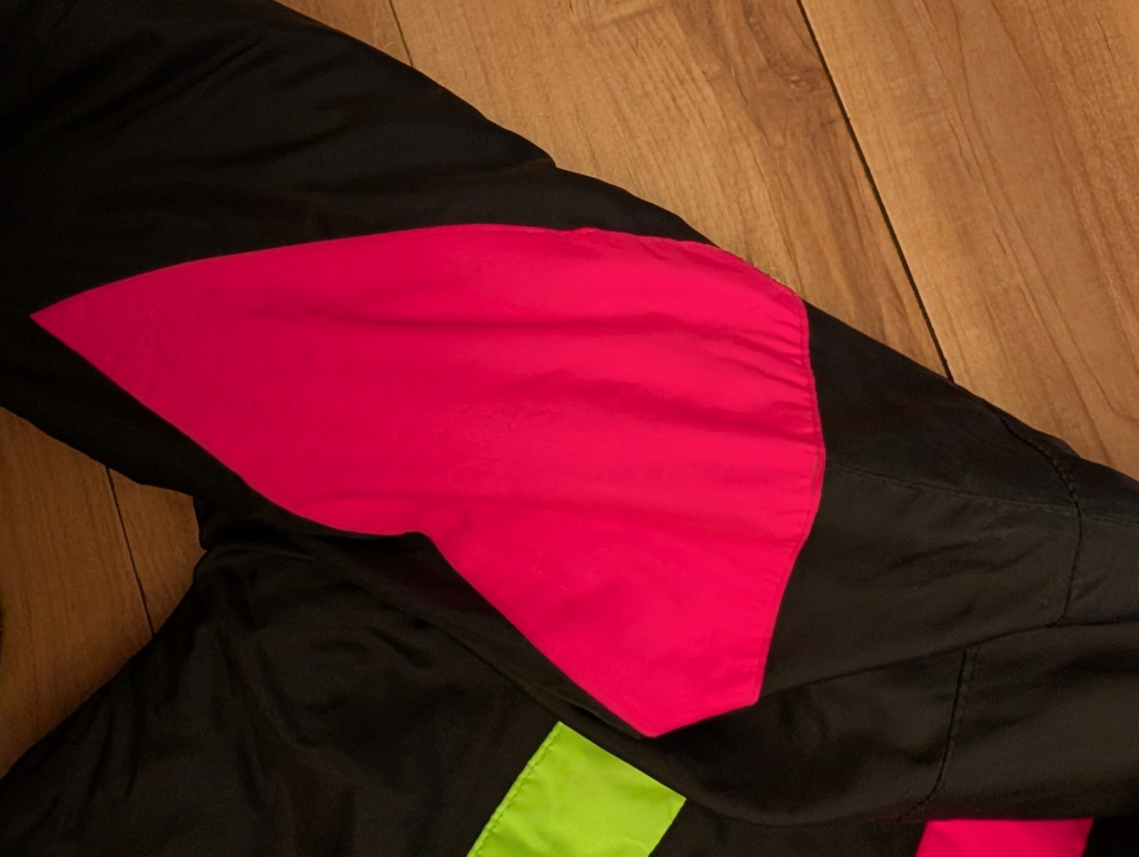Vintage 80s Neon Color Block Ski Jacket Green Mountain Winter Coat Women’s M