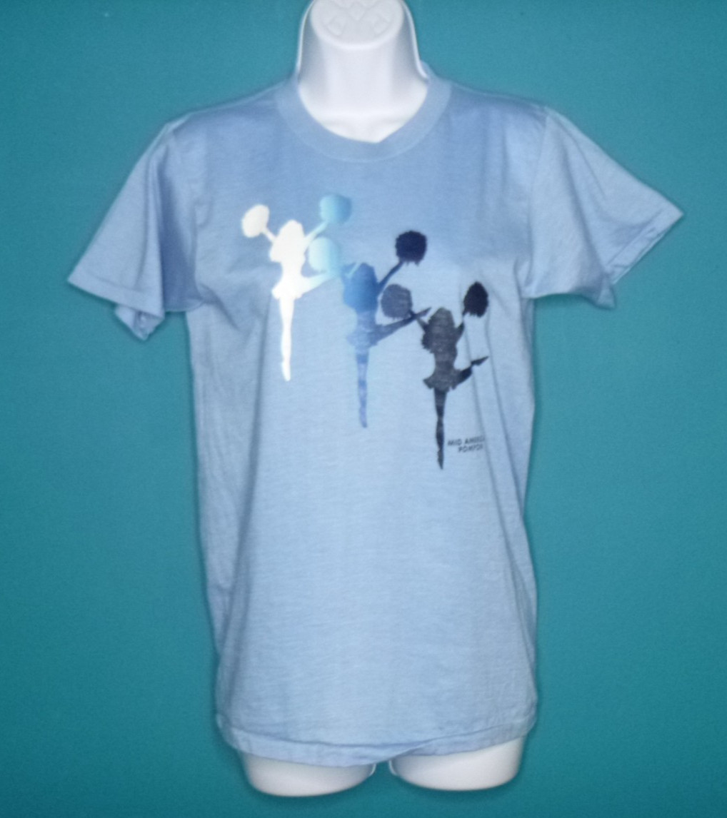 Vtg 70s Screen Stars Mid America Pom Pon T Shirt Single Stitch USA Sz S/M