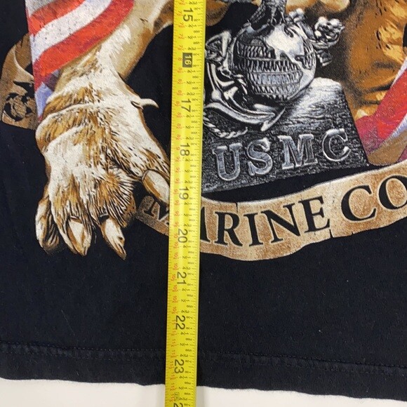 Vintage cutoff United States Marine corpse graphic T-shirt small bulldog diy tee