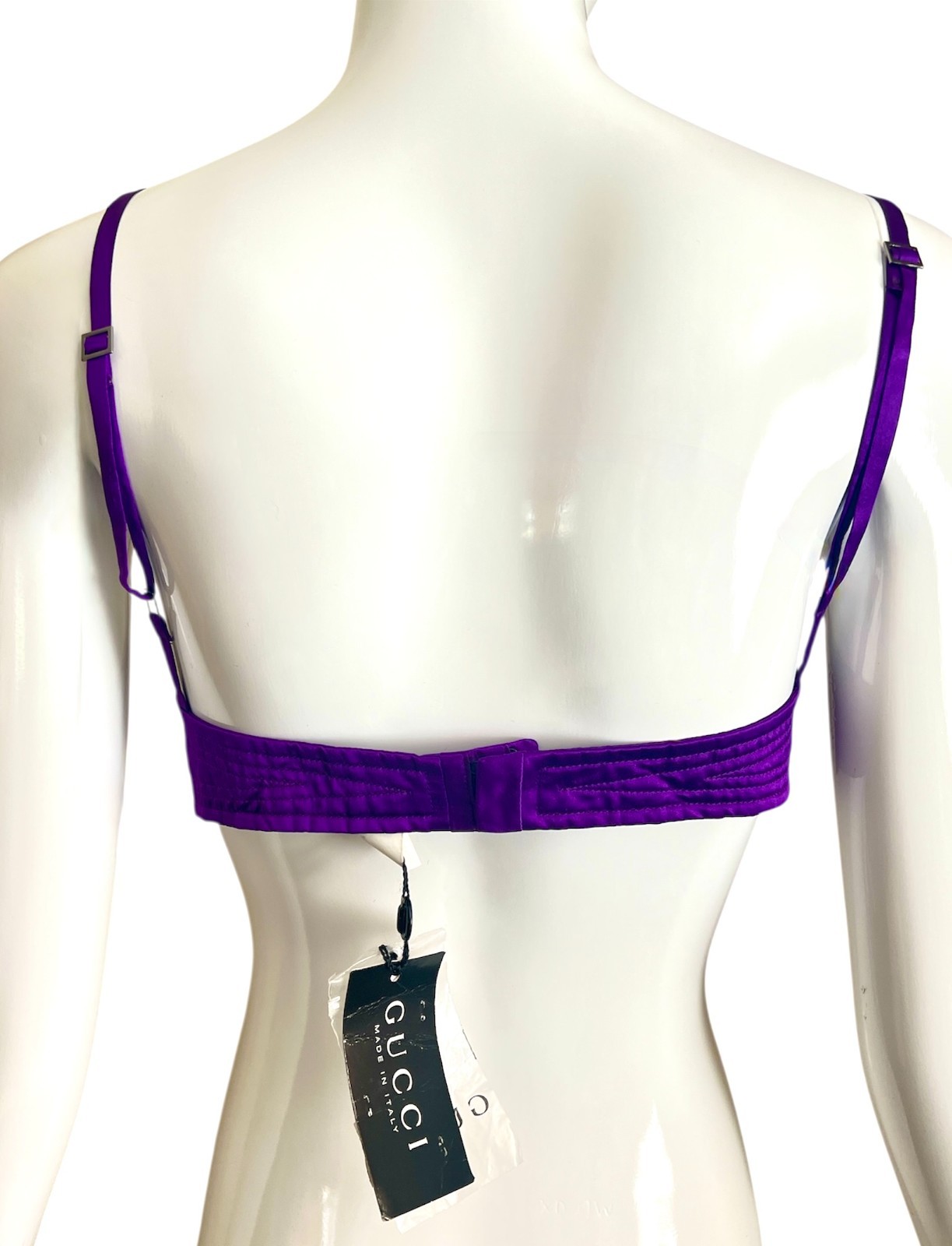 TOM FORD FOR GUCCI VINTAGE 2001 SILK CONE BRA TOP NEW OLD STOCK WITH ALL TAGS!!