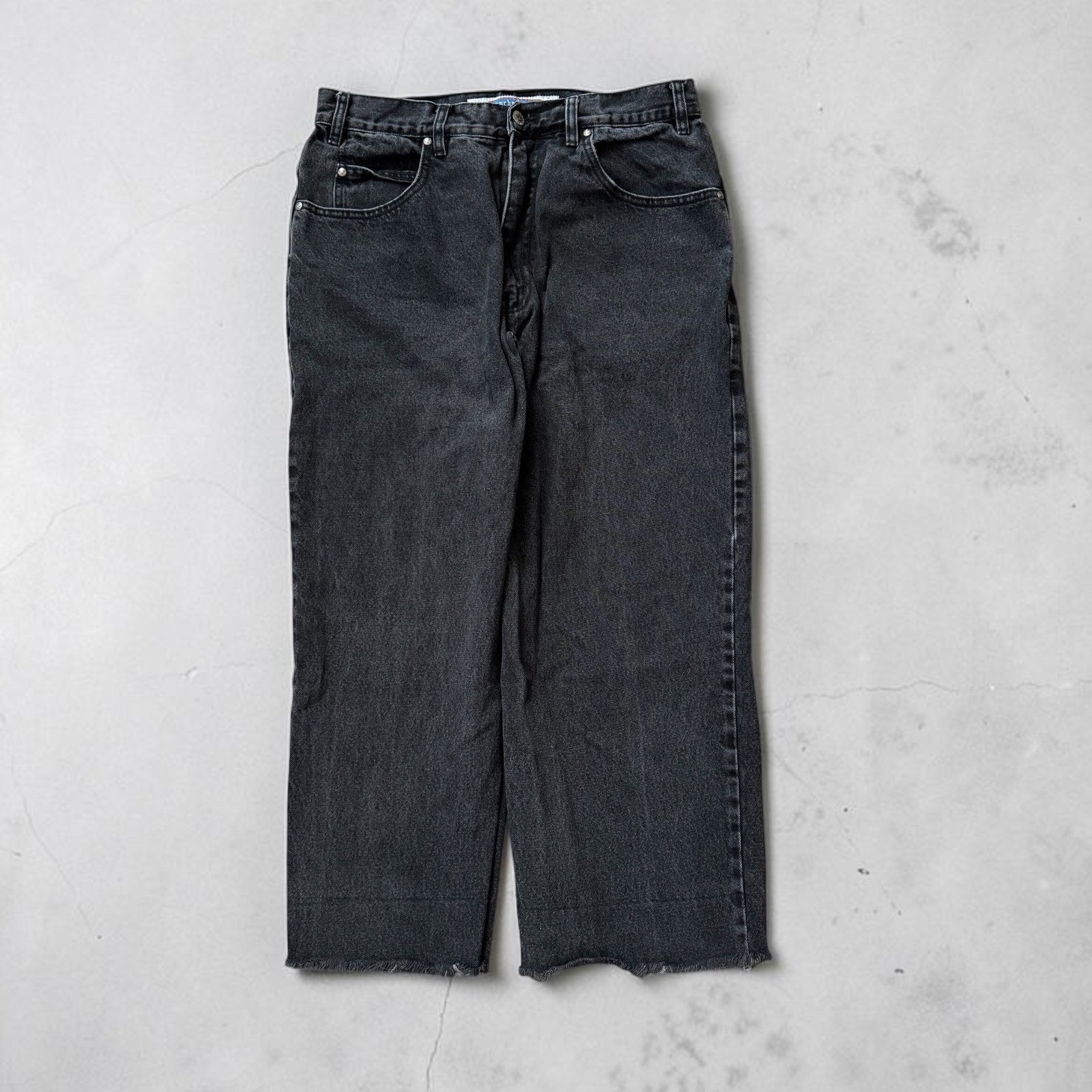 Y2K Anchor Blue Vintage Huge Baggy Skater Denim Wide Leg Jeans Size 33×25