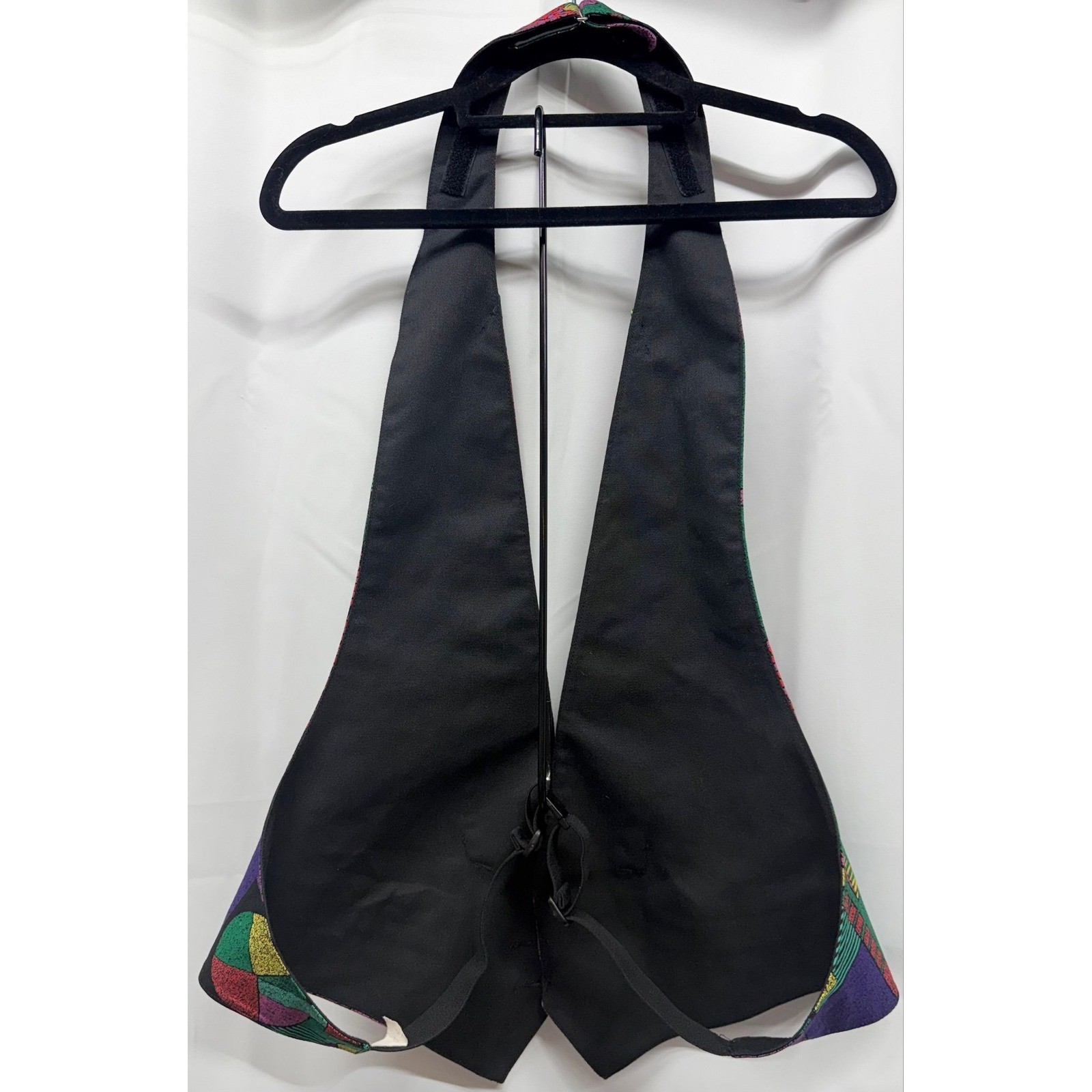 80&rsquo;s 90&rsquo;S Geometric Adjustable Back Vest Unisex Tuxedo Clubwear Dancewear L-XL