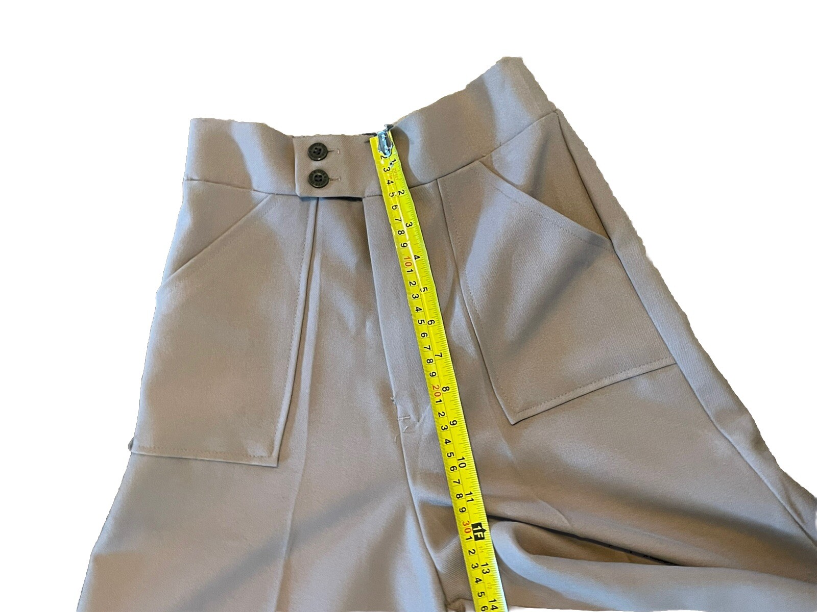 Vtg 1940s Wide Leg Brown Trousers With 1776 United States Buttons Sz: S