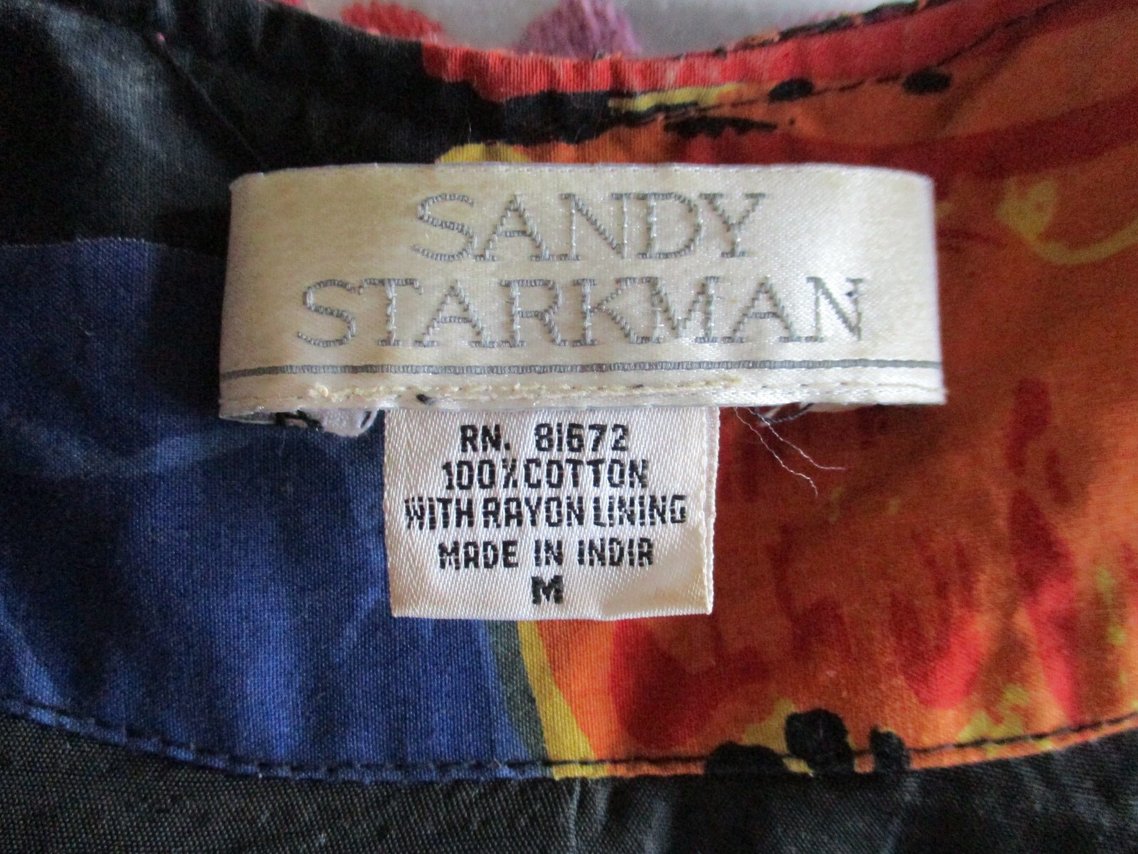 Vintage Sandy Starkman Sequin Jacket Medium Women Multicolor Cotton