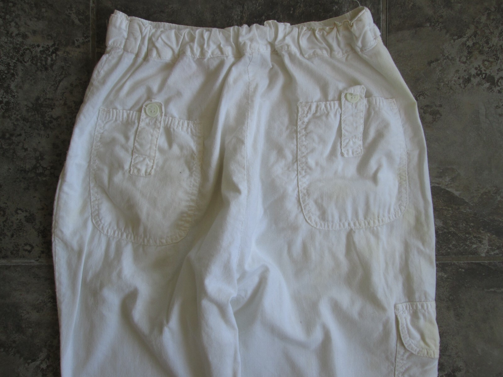 VTG Ormond Pants 15 28×33 Tall White Pleated High Waist Pockets Adjustable Waist
