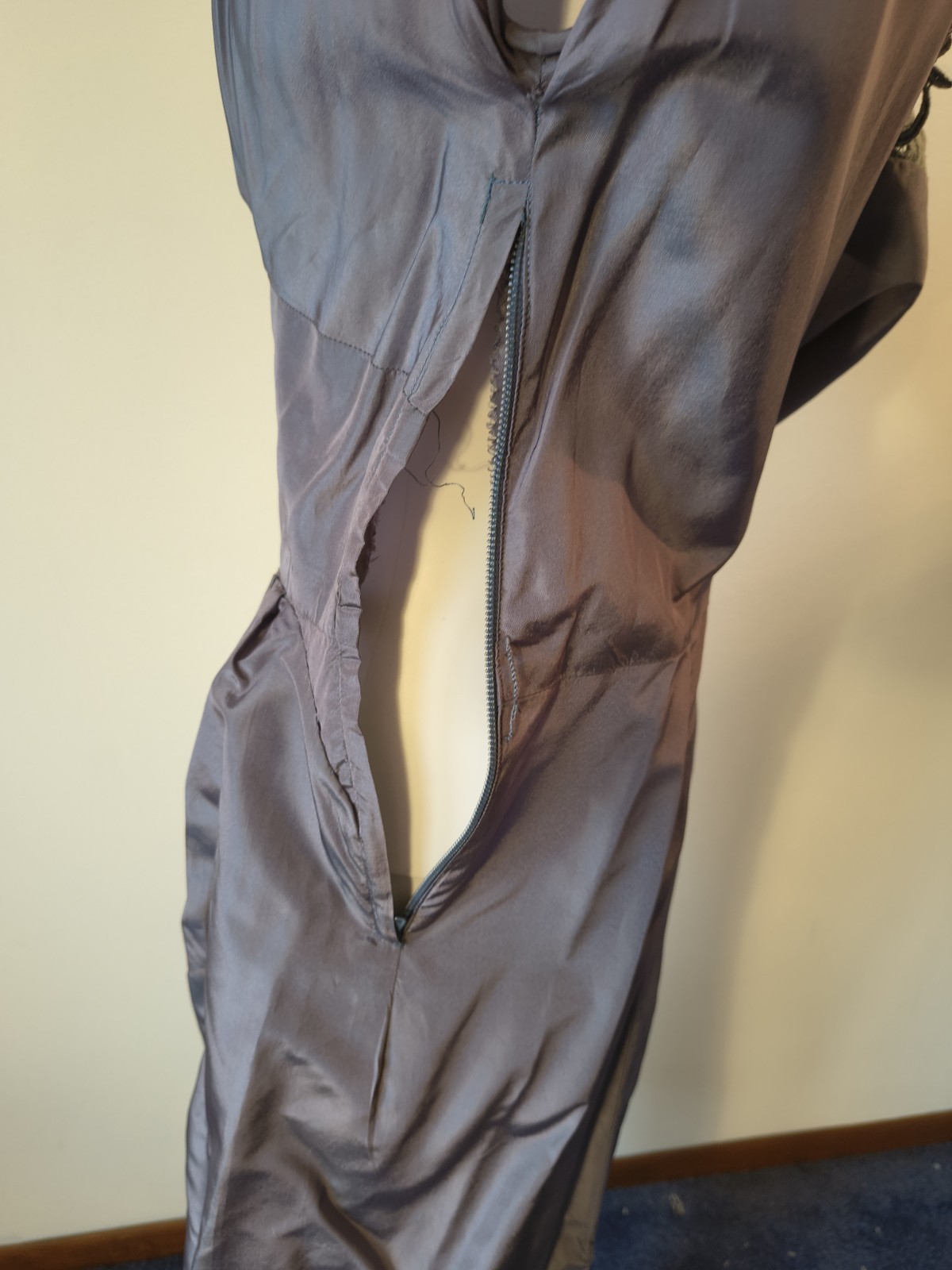 Vintage 50&rsquo;s Parness Feinstein 2pc Purple Sharkskin Taffeta Cocktail Dress