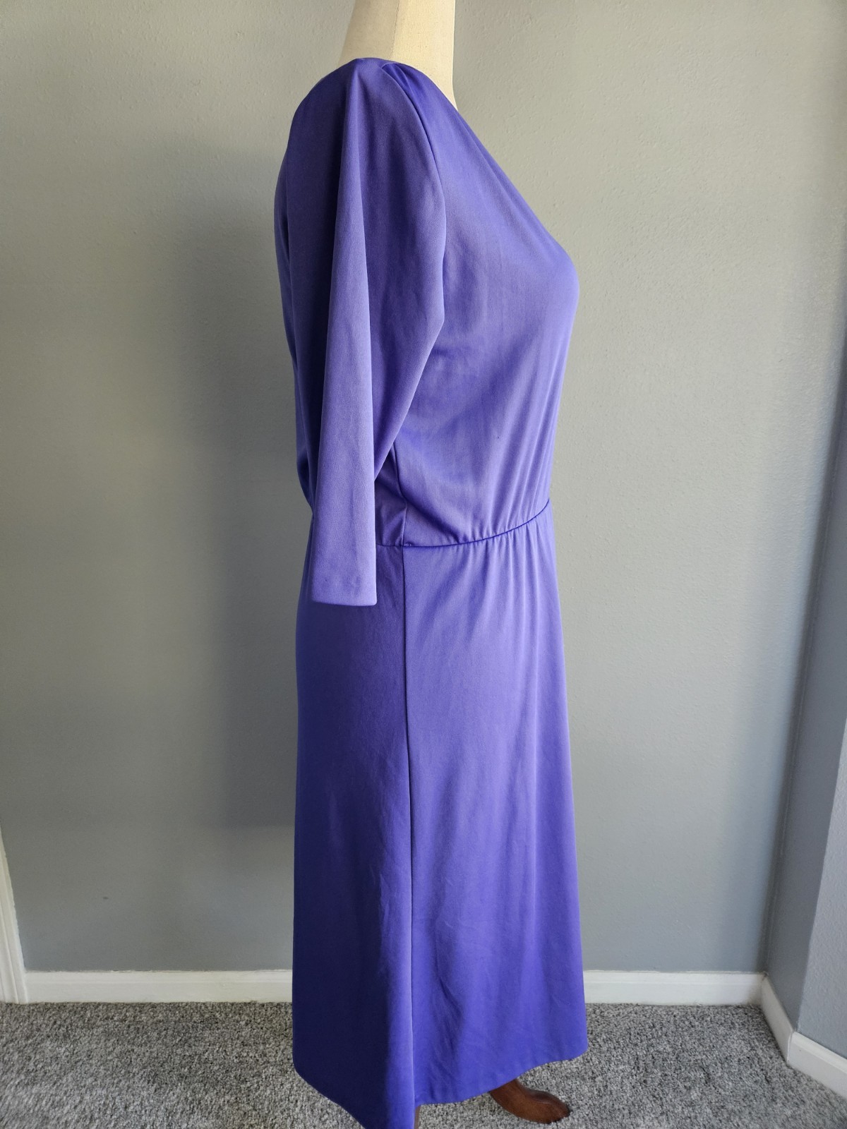 Vintage 1980s Blair Polyester House/Day midi dress Size 16p
