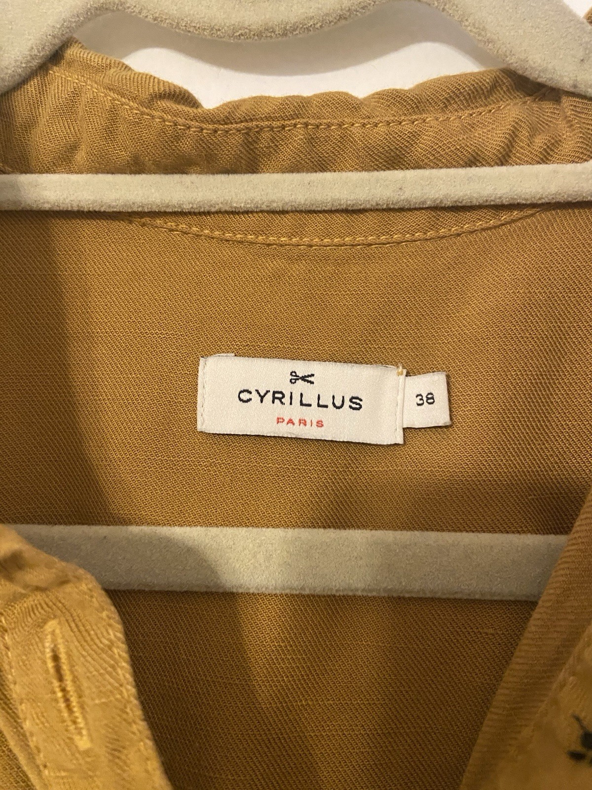 Cyrillus France dress Button Front Belted Pockets Sz 38