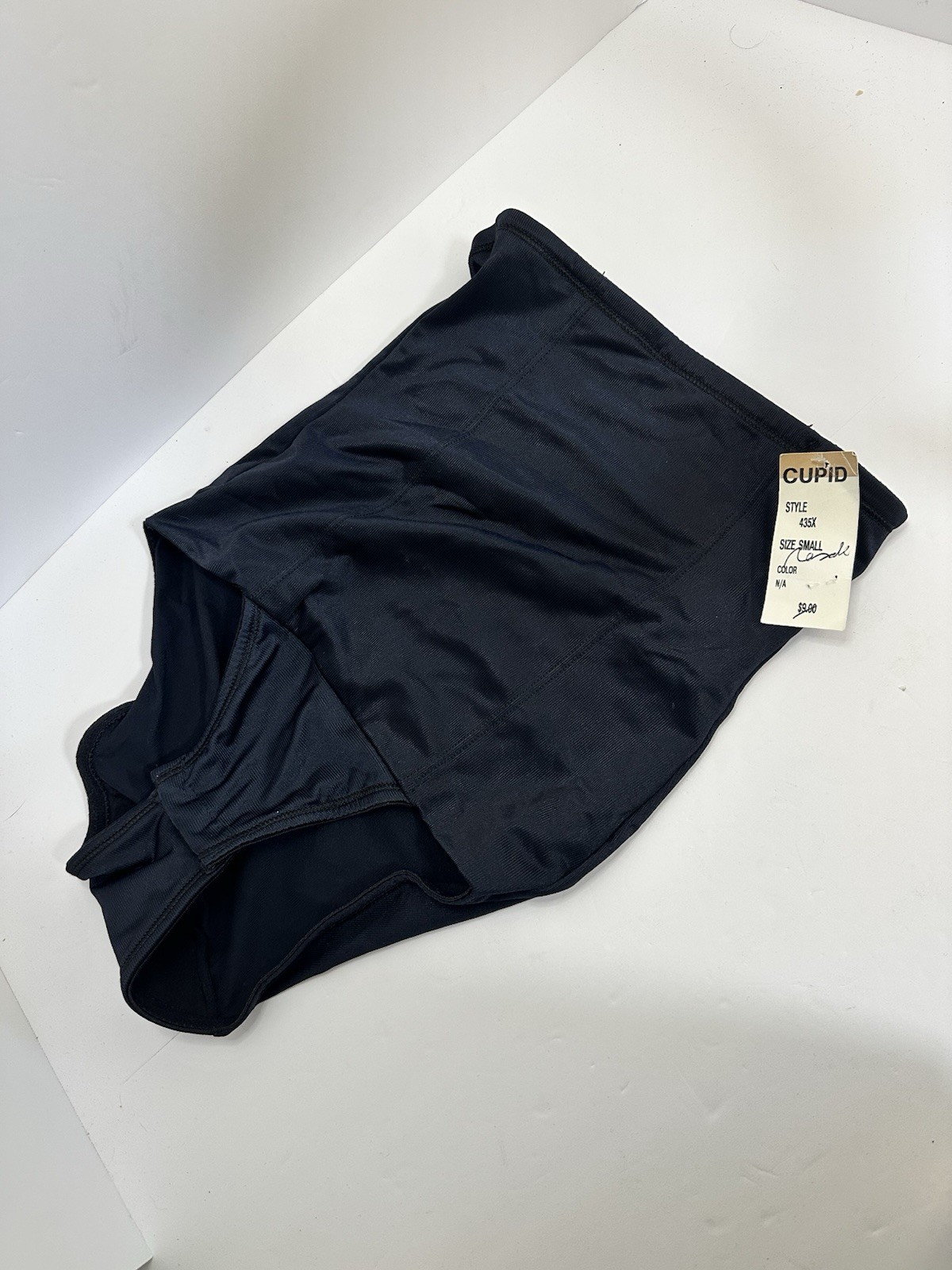 CUPID Black high WAIST PANTY SHAPER Size SMALL High Waist Brief Boudoir NOS 435X