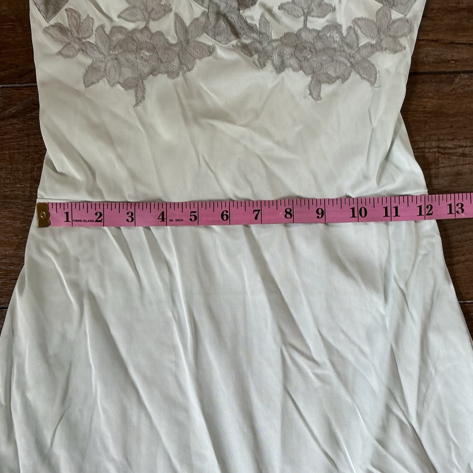 50s VINTAGE Charmode Sears Nylon Slip 32 Short Mint Lace USA Made Lingerie 22708