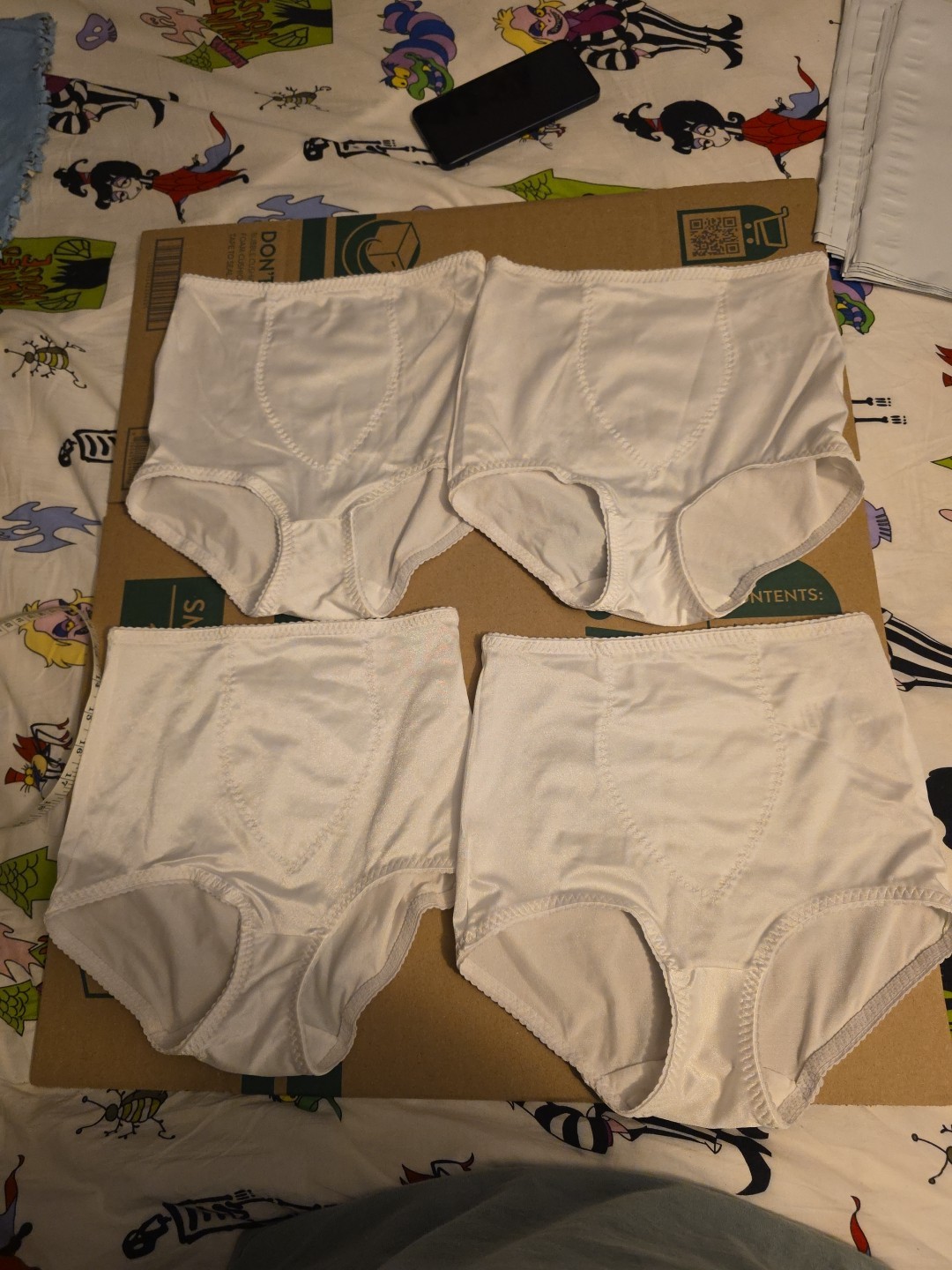 White Cupid Brief Womens Size L High Panty Shaper Nylon NWOT See Pics S2