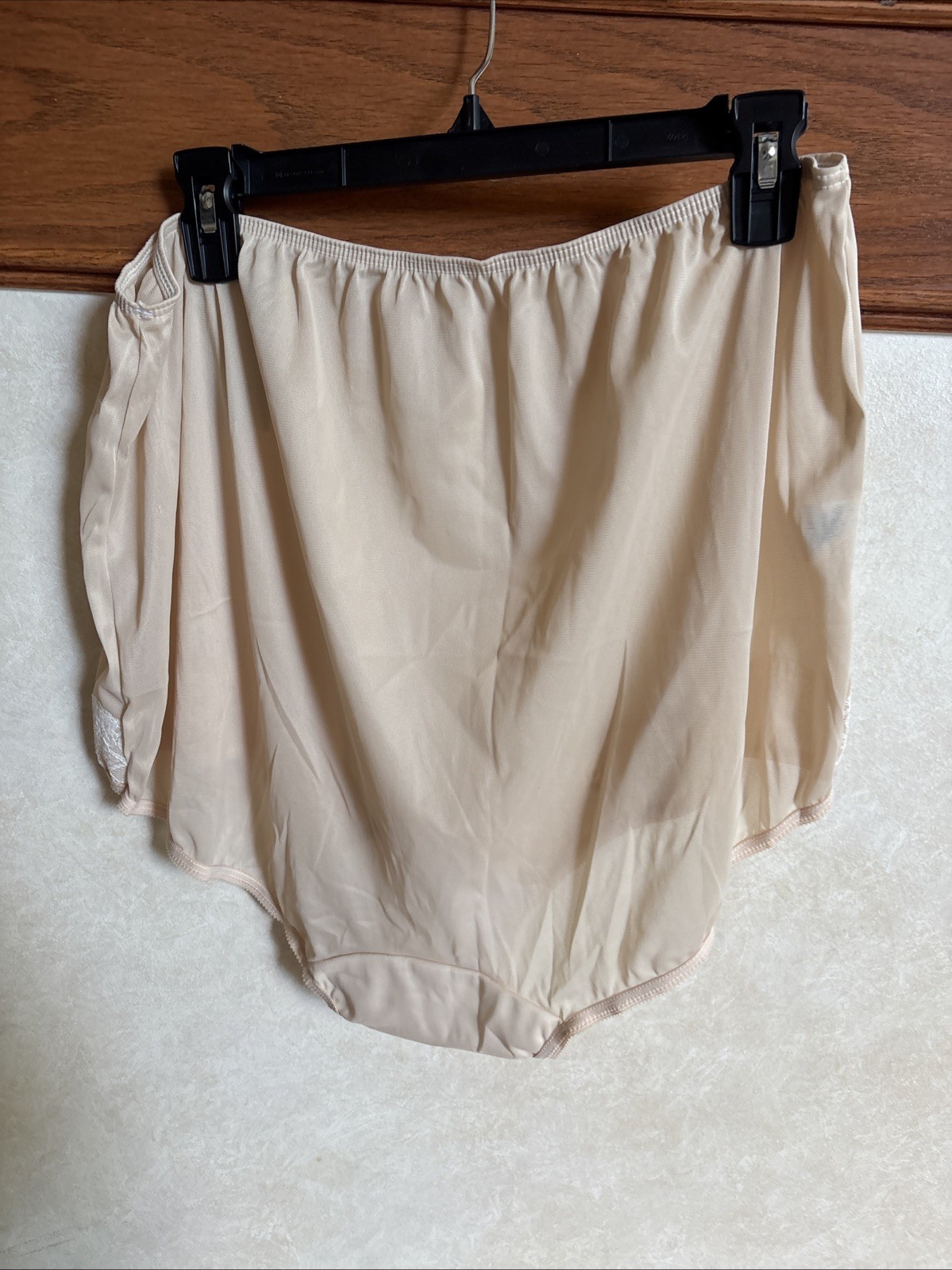 Vintage nwt Dixie Belle tan granny Panties White Lace Detail Style 01232 Size 12