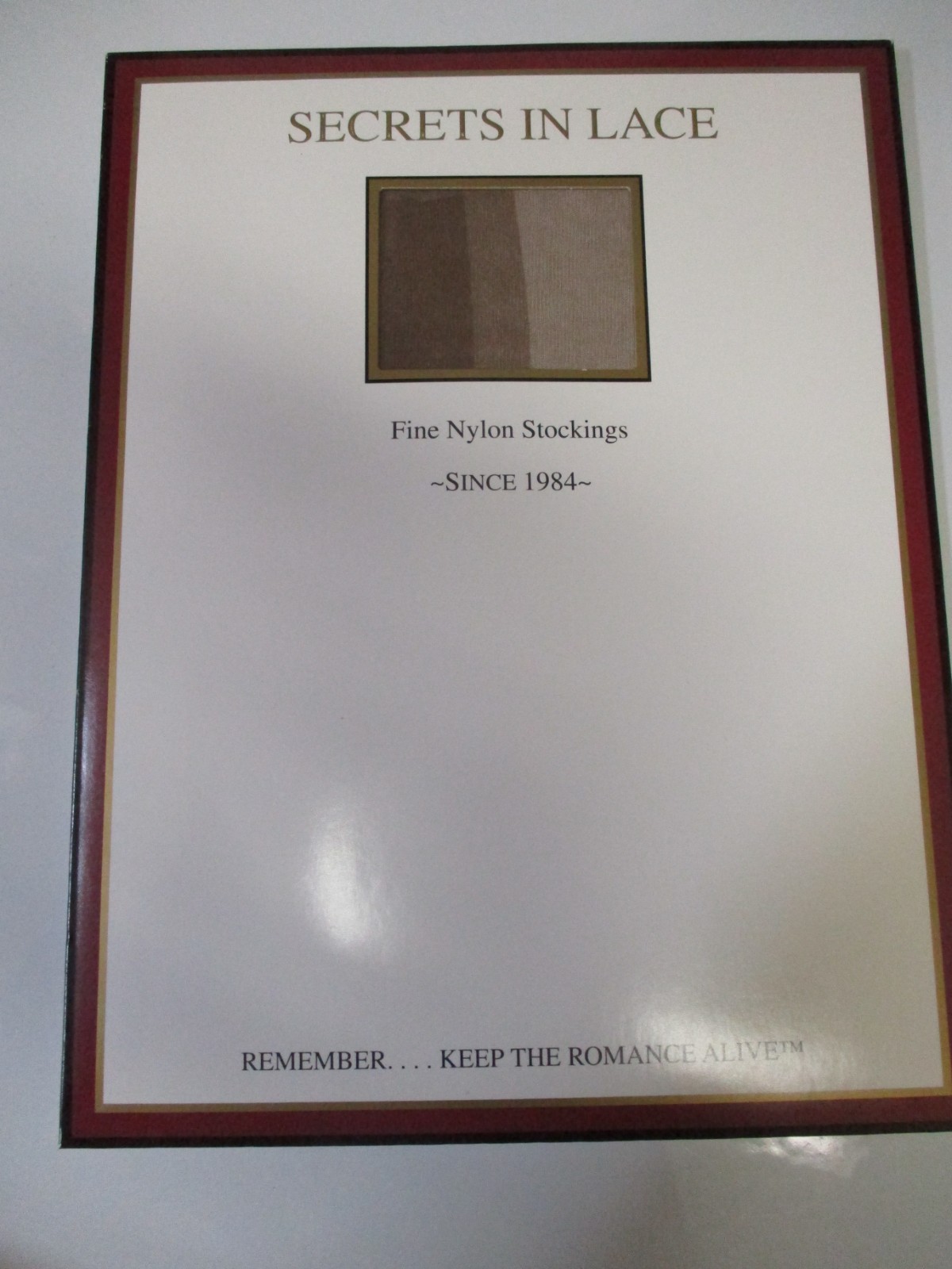 1PR VINTAGE SECRETS IN LACE 9965 RHT SHEER FLAT KNIT NYLON STOCKINGS OPERA BEIGE