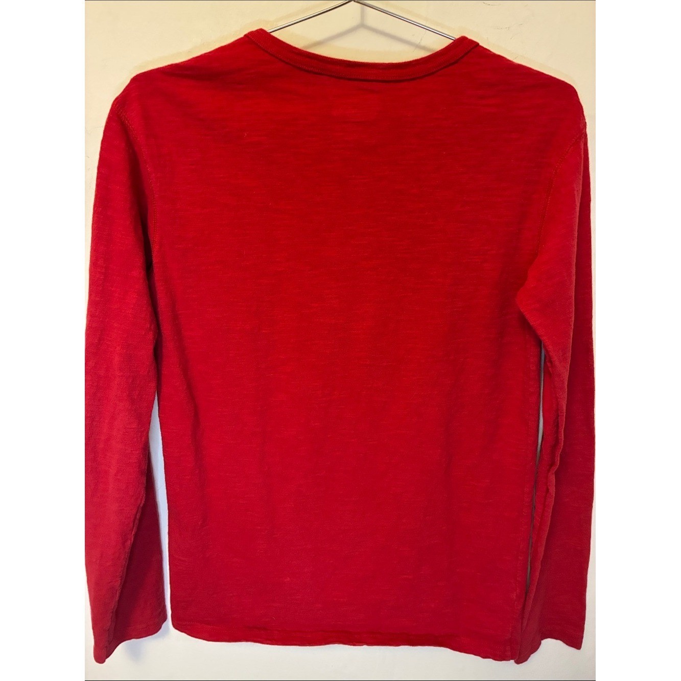 Vintage Levis 💯 Cotton Red Long Sleeve Crewneck T Shirt