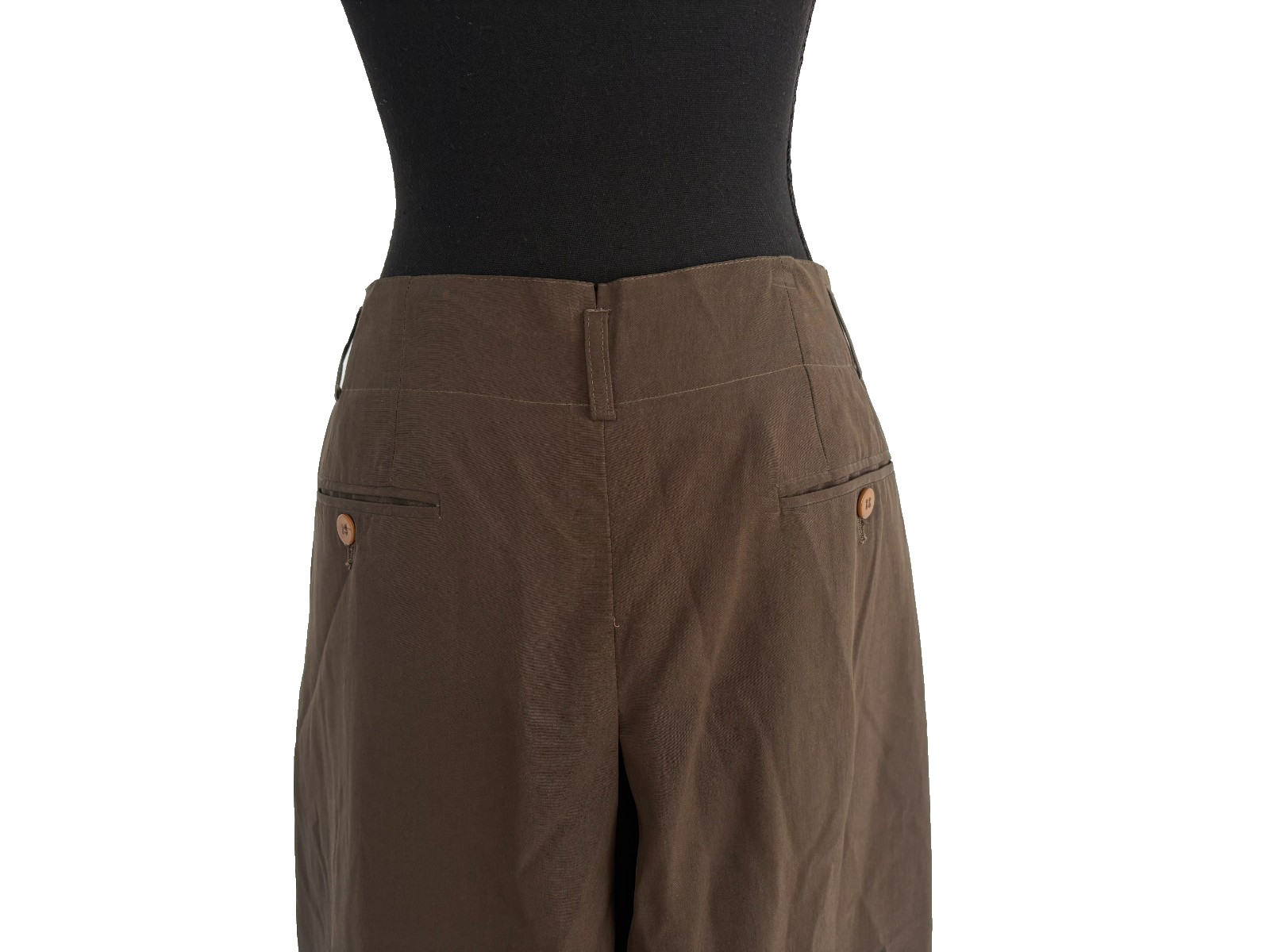 VTG Giorgio Armani Pleated Pleated Long Shorts, Pure Silk, Altered