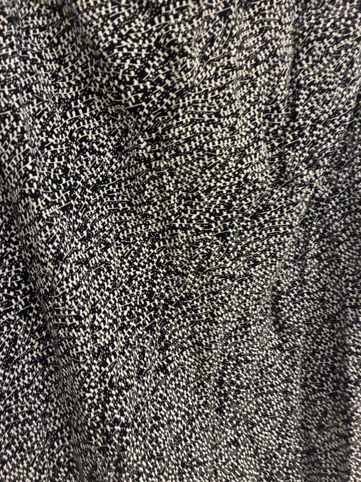 Vintage 2001 GAP Rayon Abstract Print Dress Size 14 Y2K Black White