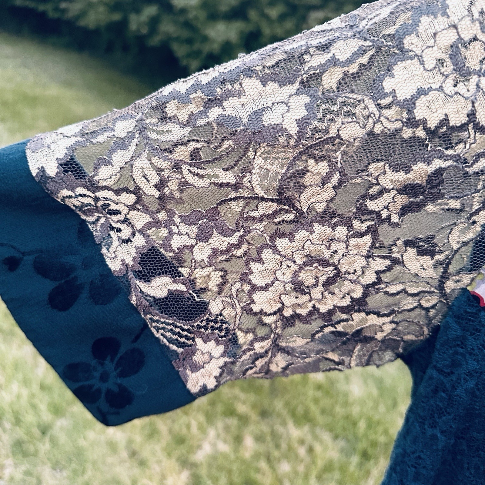 Spencer Alexis vintage mixed-media patchwork kimono top