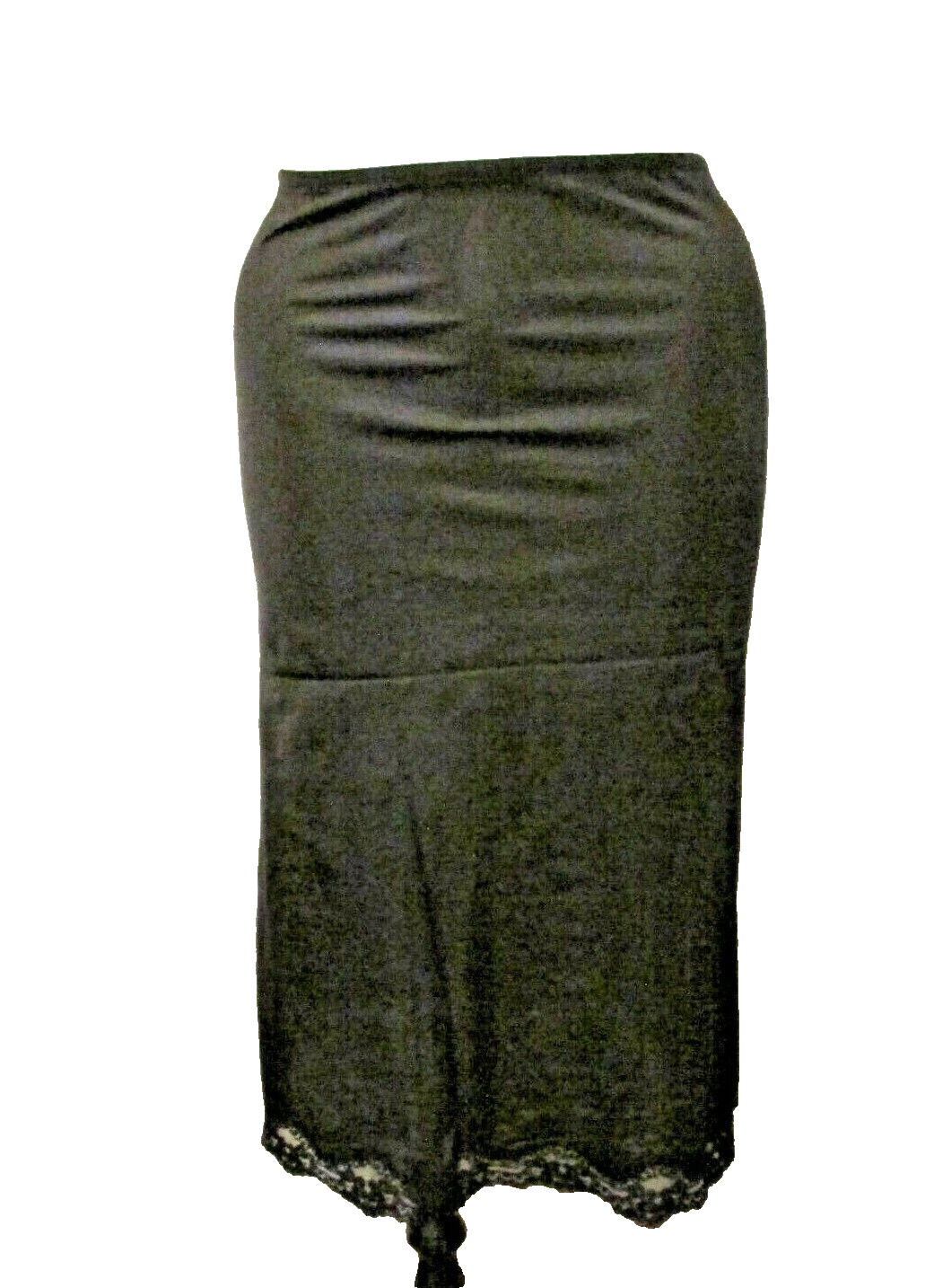 60&rsquo;s Greenco Maid All Nylon Tricot Lace Trim Half Slip Petticoat L/7 USA made