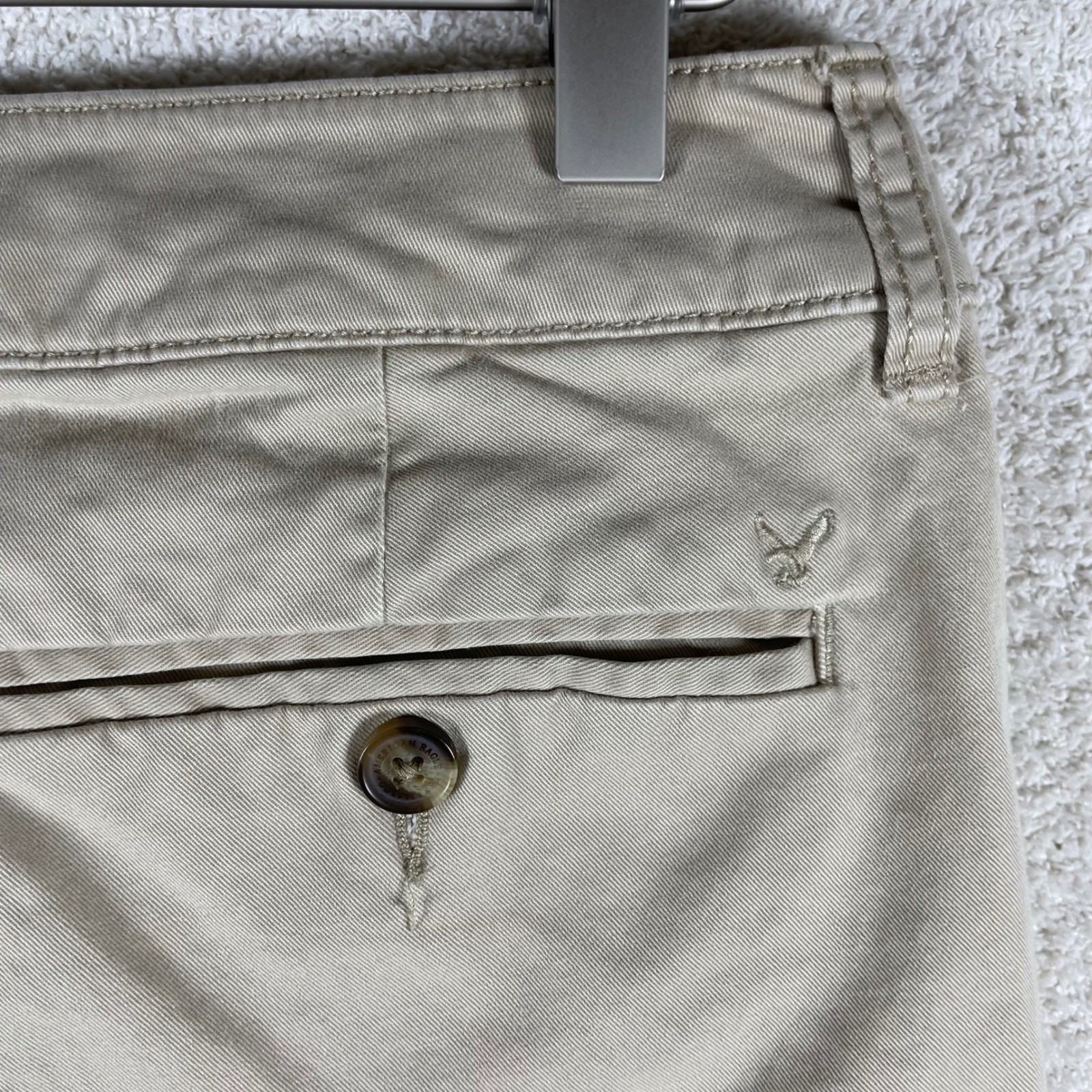 Y2K american eagle low rise kick boot cut stretch khakis sz 4 preppy millennial