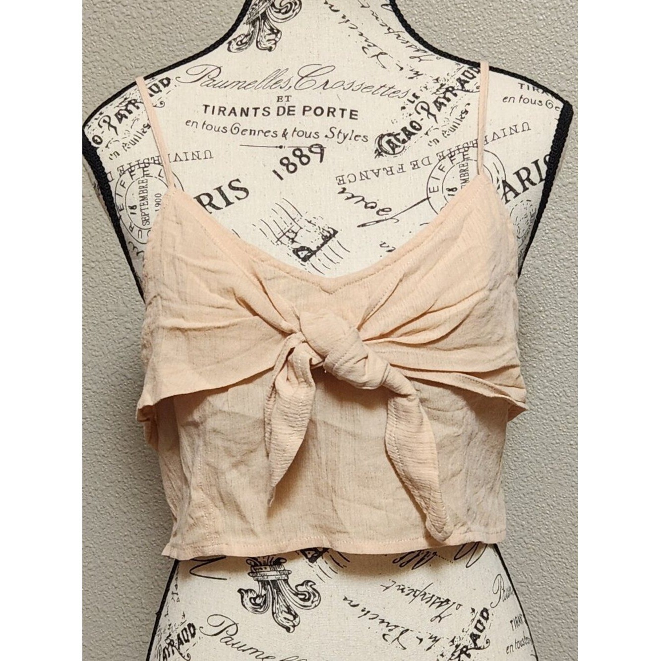 AERIE Front Tie Smocked Cami – Large – NEW NWT
