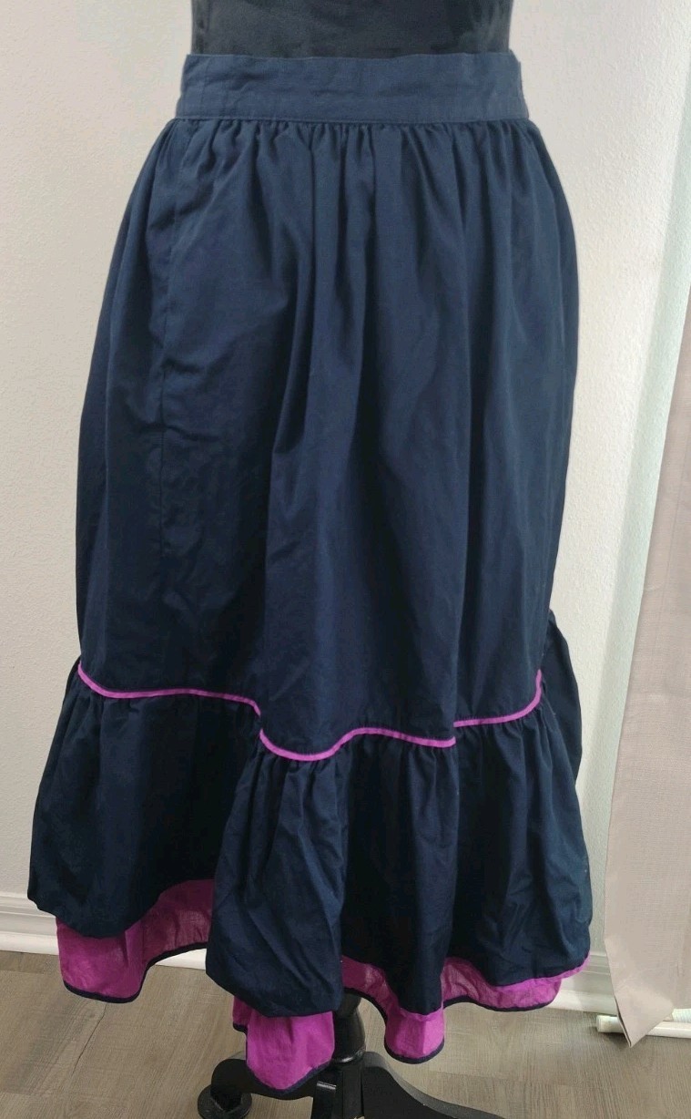 Vintage 1980s Escada Margaretha Ley Tiered Boho Skirt | 100% Cotton | Made in…