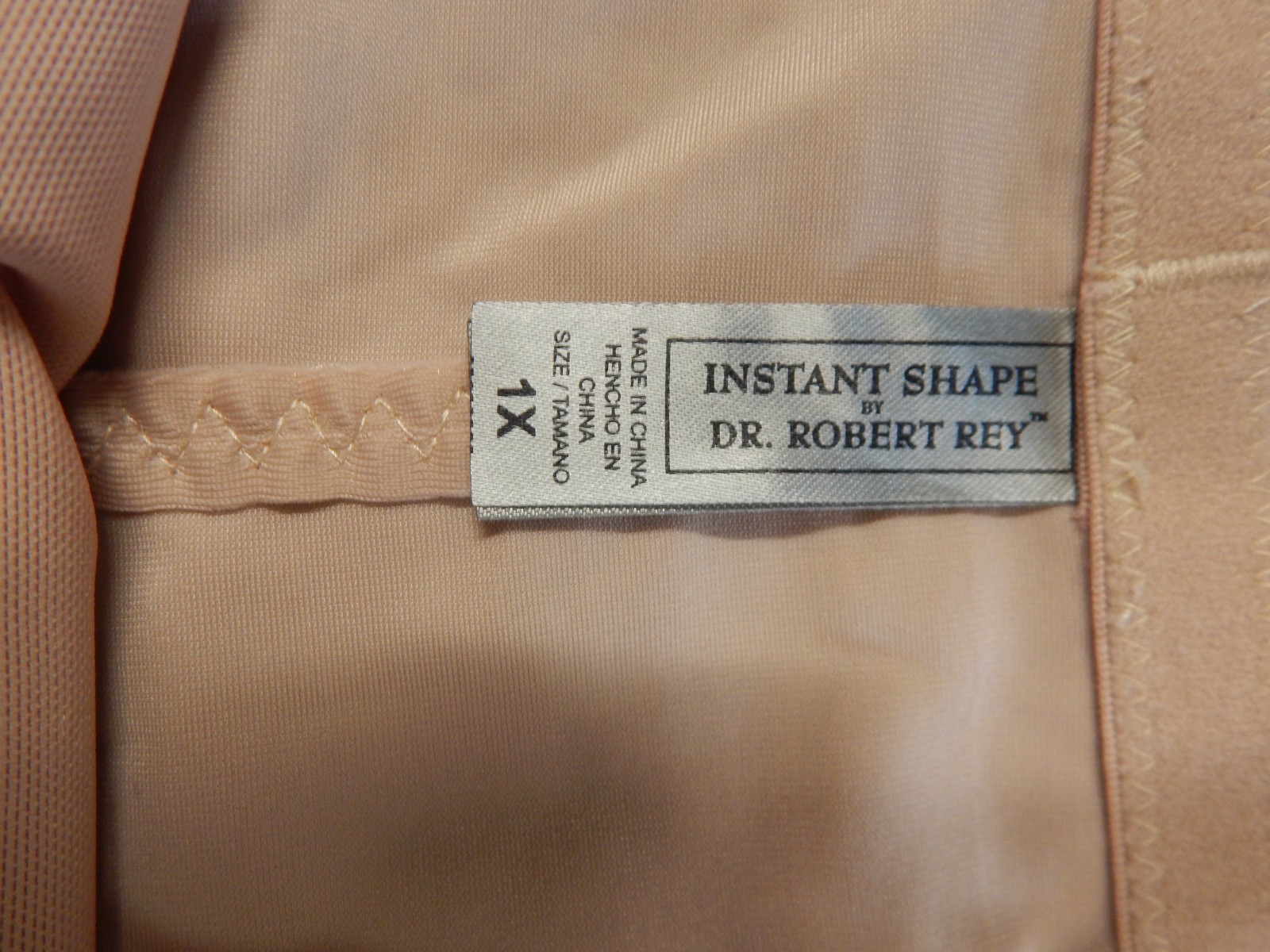 DR. Robert Rey Instant Shape Nude Firm Control Brief Style Girdle, Size 1X