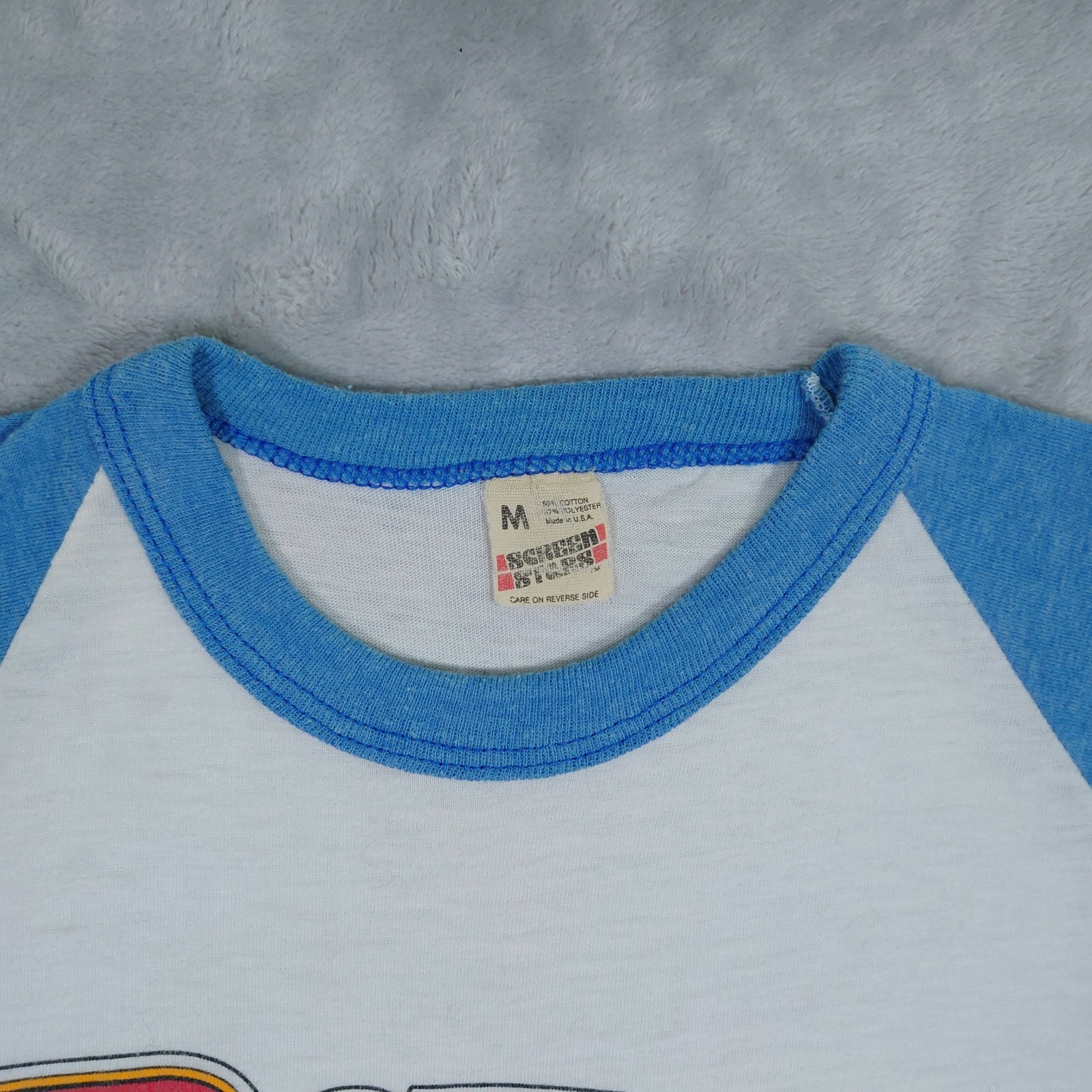 Vtg 80s Roy Clark Concert Tee Women&rsquo;s M Raglan 3/4 Sleeve T-Shirt Country Music