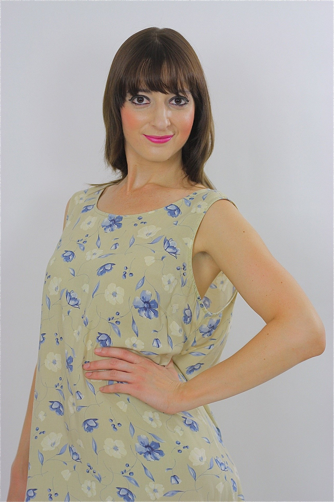 Vintage VTG 90s Grunge dress Boho Hippie mini floral mini dress