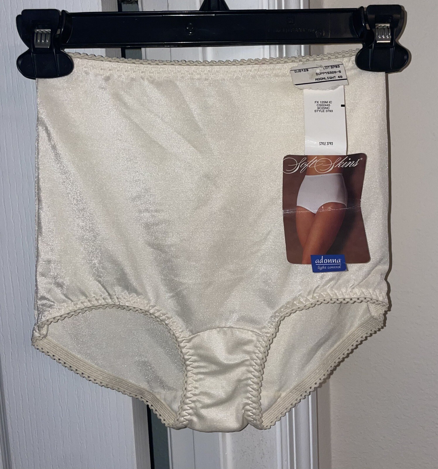 Vtg Adonna Soft Skins 3793 Light Control Brief High Waist Nylon Panties M Medium