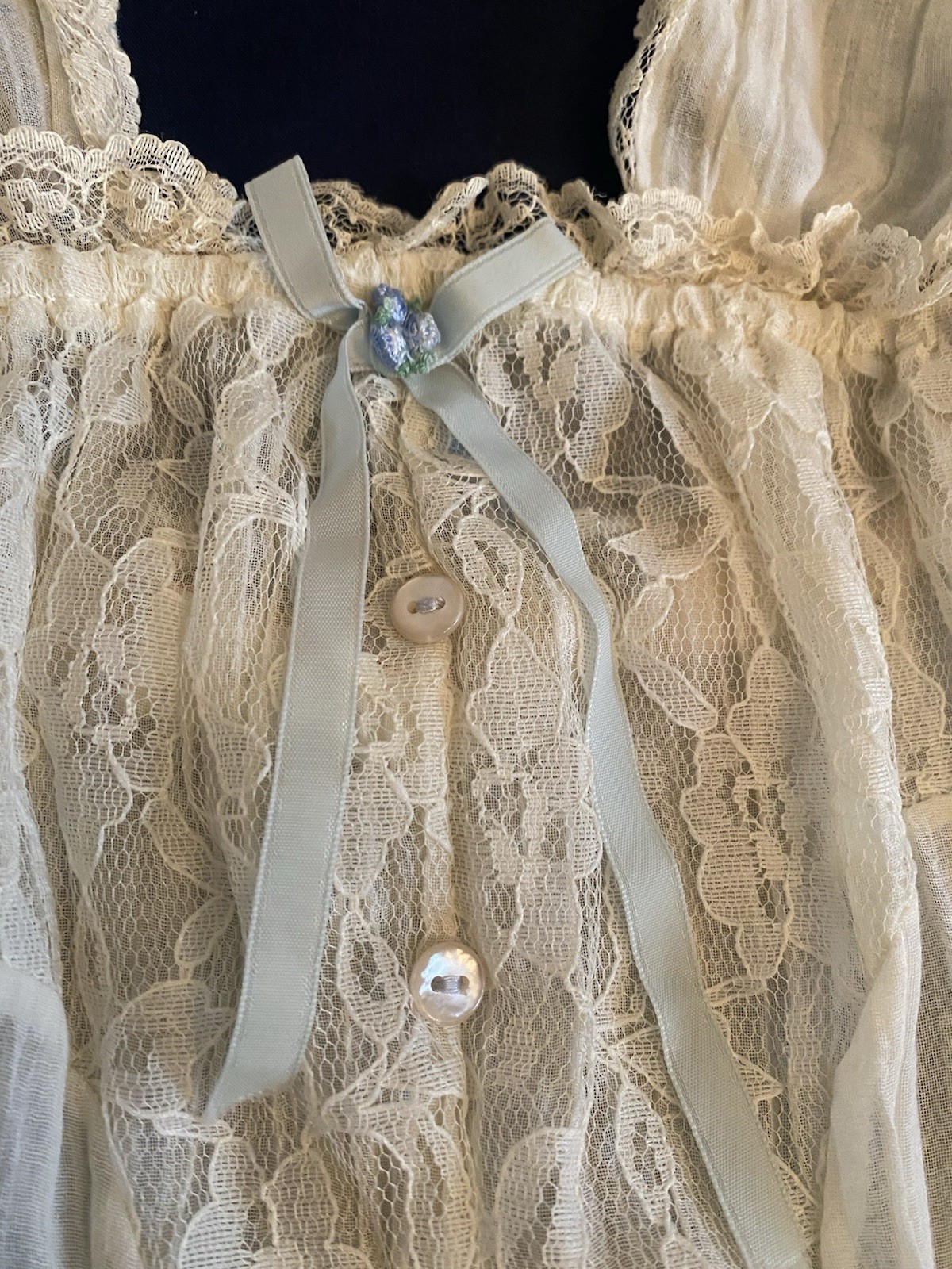 Vintage 1970s Semi Sheer Chiffon Prairie Boho Hippie Sundress California NWOT