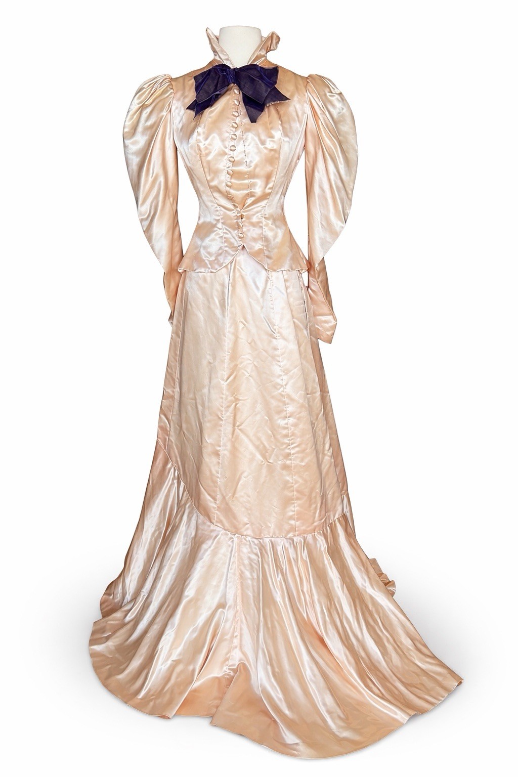 Original Late 1930s Early 1940s Paramount Studios Satin Glamour Gown Dress 30s
