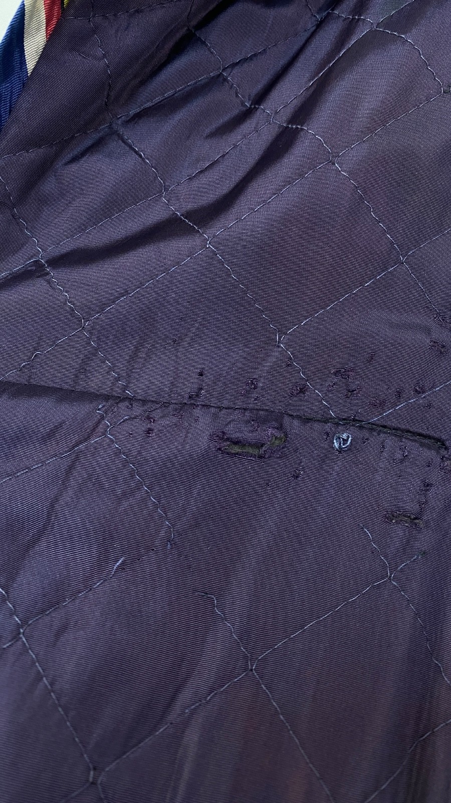 Vintage 1930s 1940s dressing robe maxi dress wrap purple yellow rainbow long