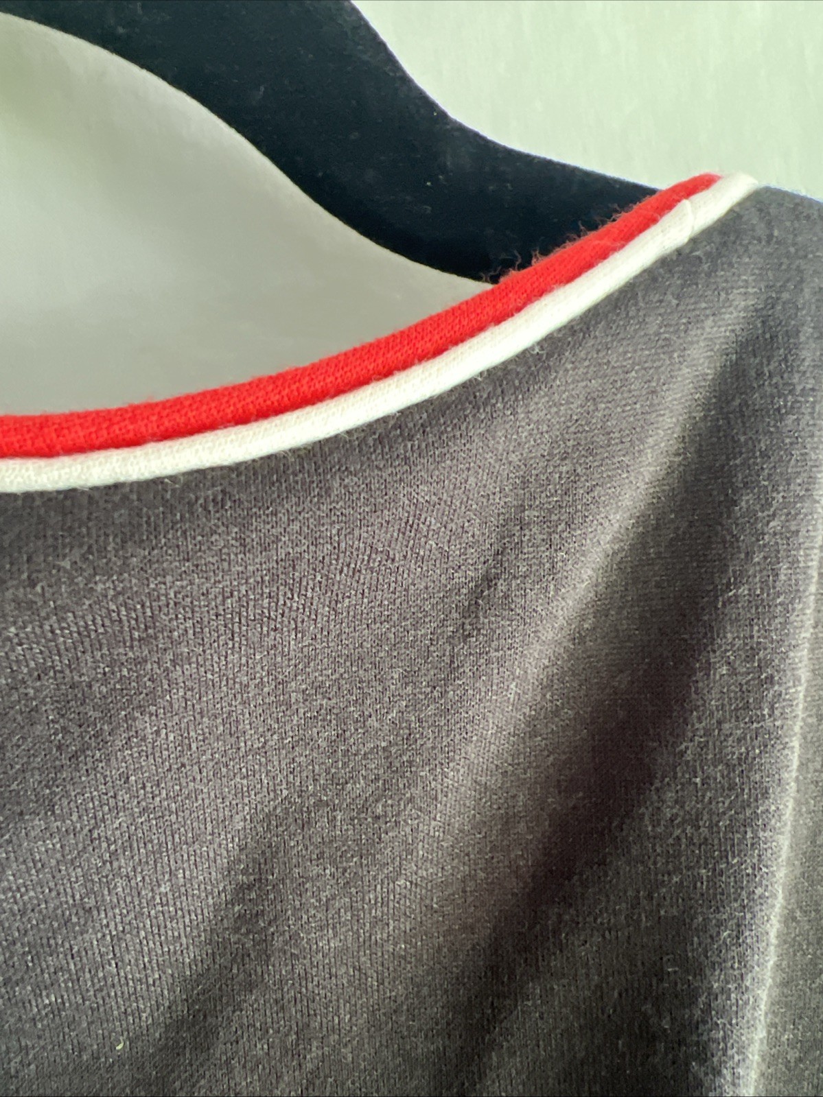 1980s Melissa Petites Black Athletic Style Midi Dress Red & White Piping Size 10