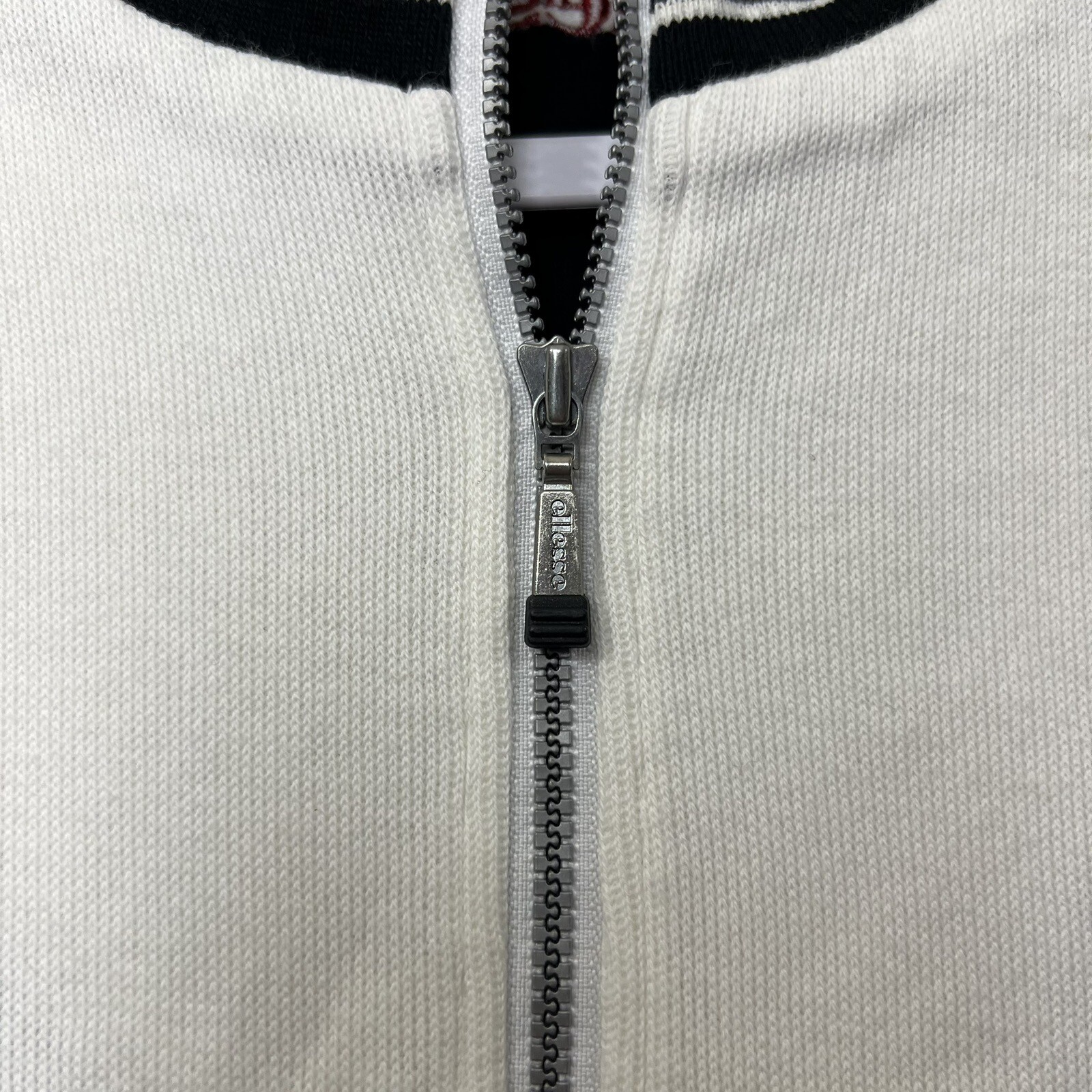 Vintage Ellesse 1/4 Zip Pullover Long Sleeve Sweater Stripes Color Block Large