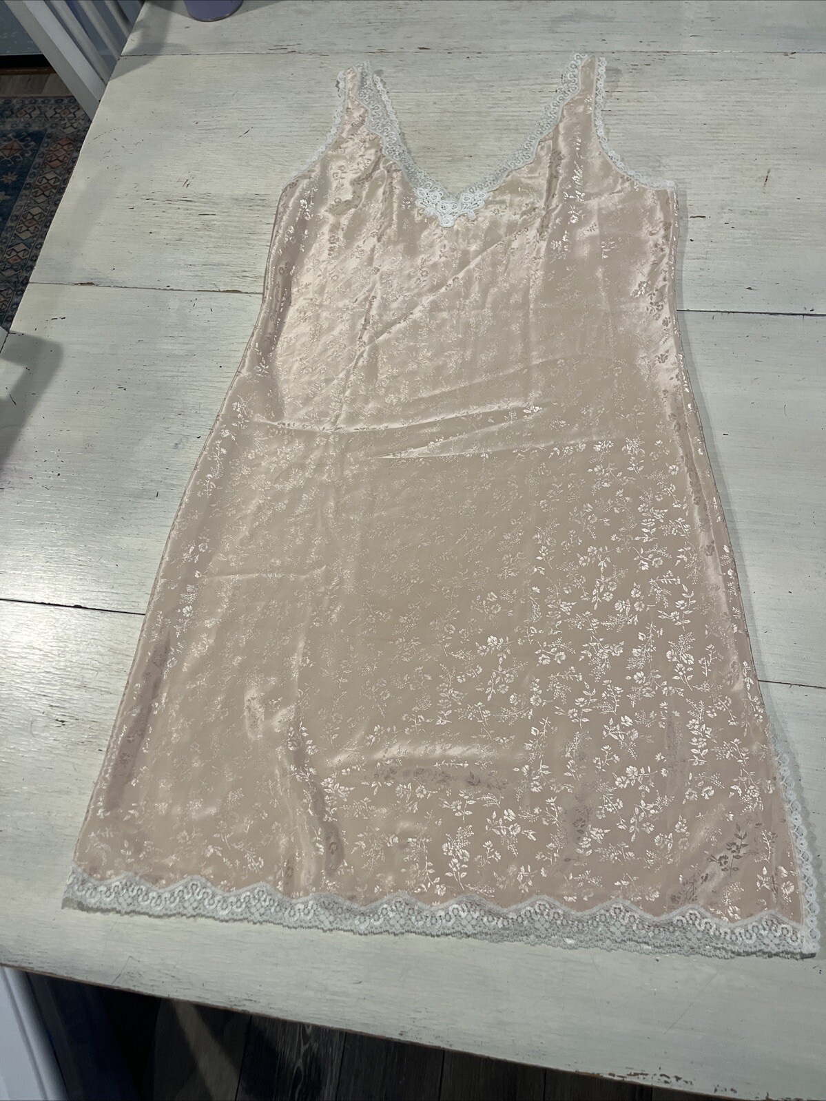 Vintage Barbizon Nightgown Slip Women’s 36 Lingerie Tan Nude~Beautiful