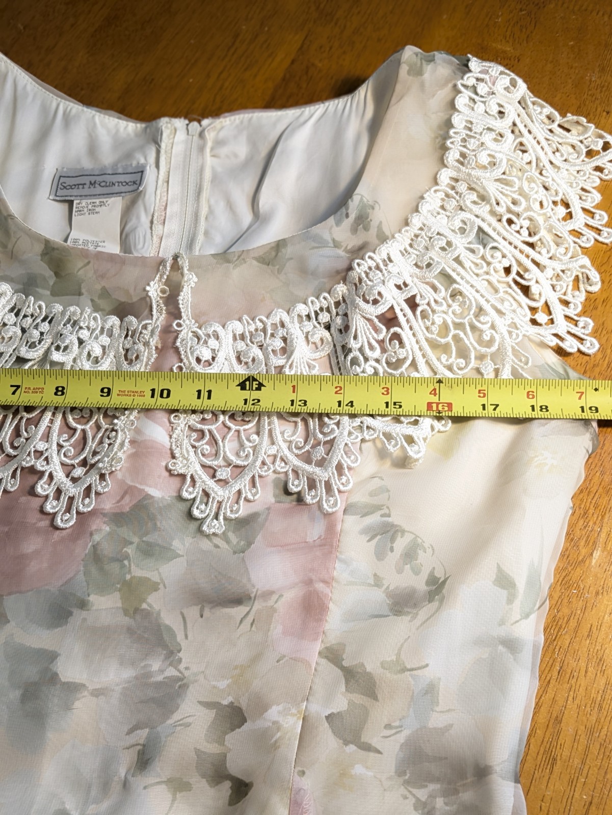 1980s Scott McClintock Garden Party Dress