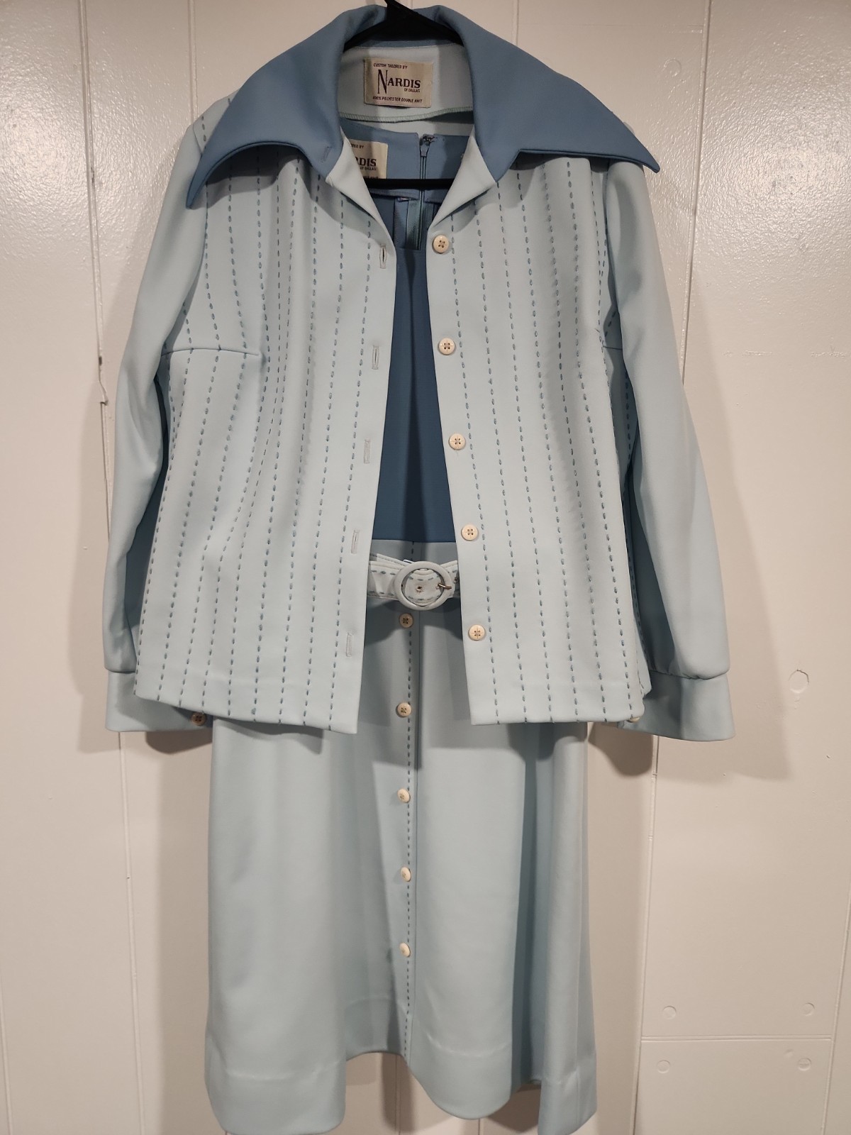 Nardis Of Dallas VTG Dress with Belt & Matching Jacket Size 14 VERY NICE!!!